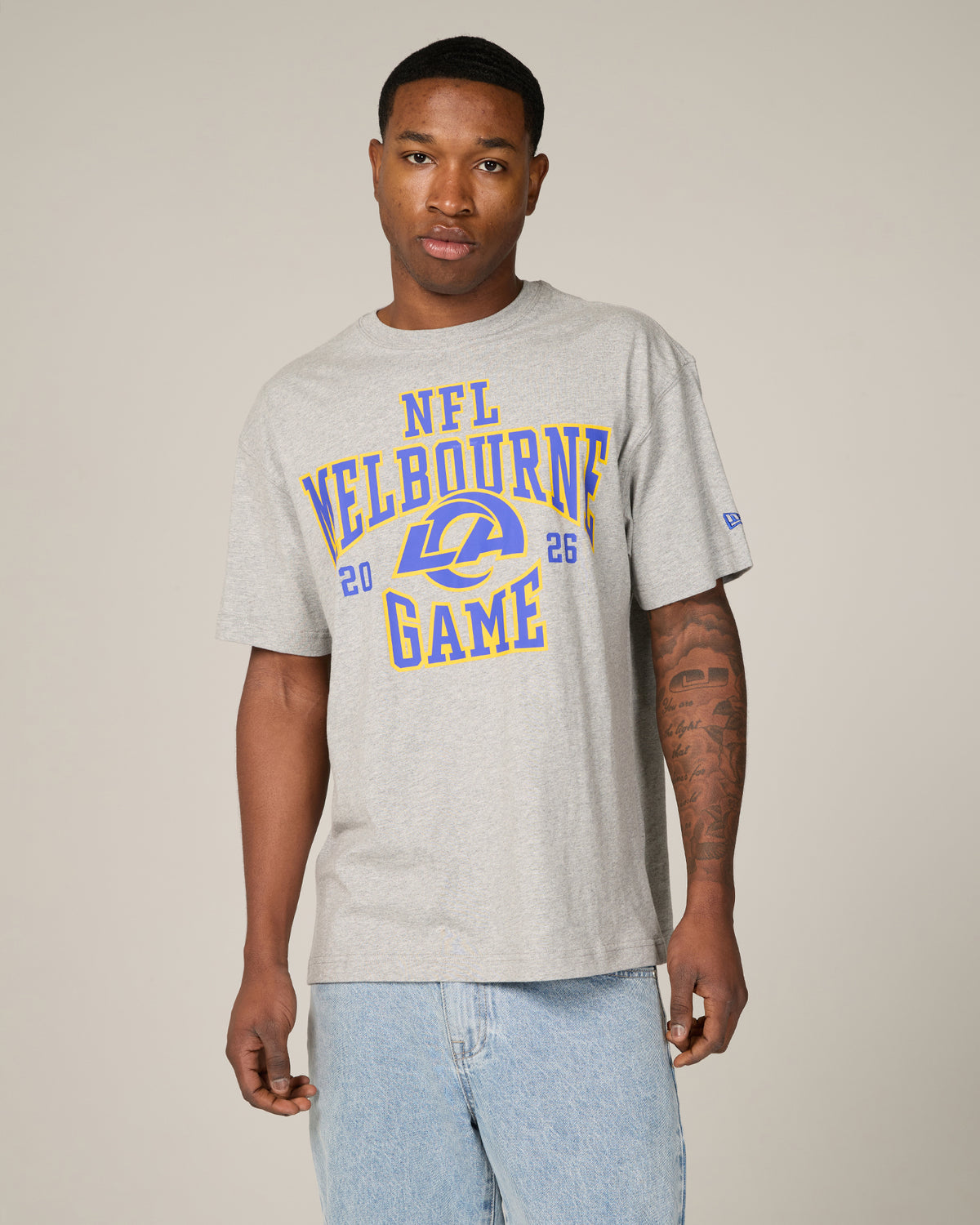 Los Angeles Rams NFL Melbourne 2026 Script Grey Marle