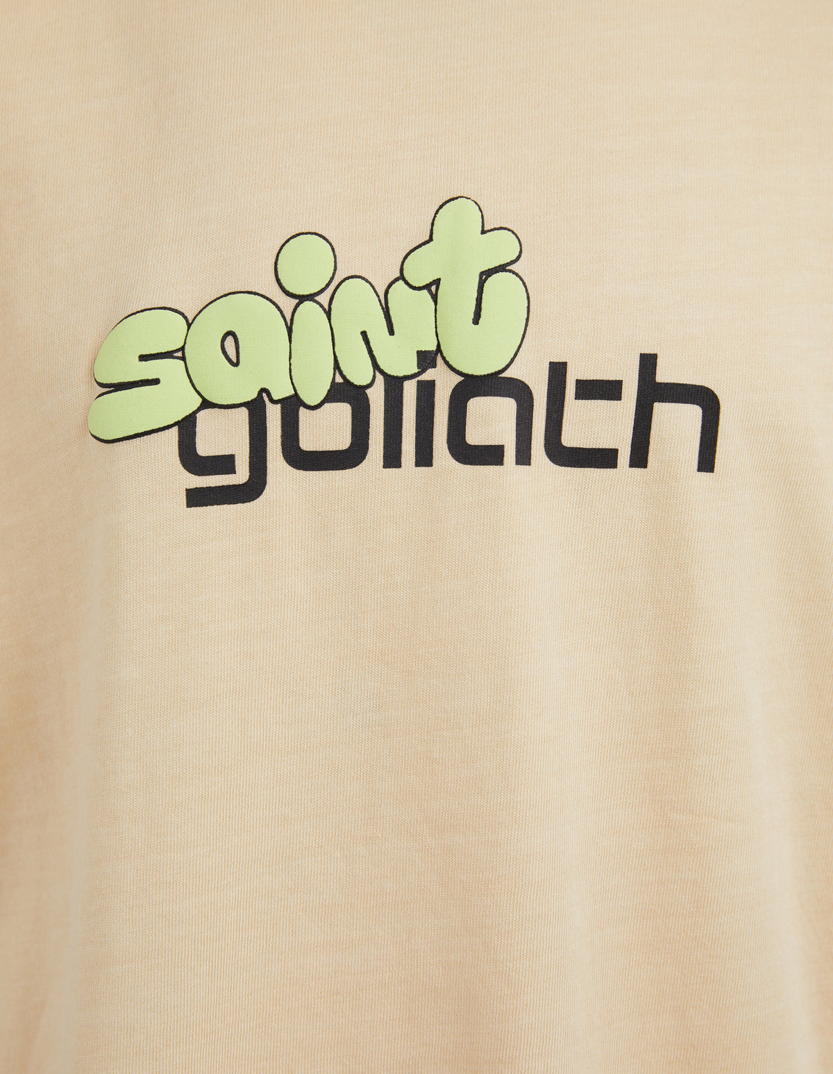 Teen Bubble Text Tee Tan