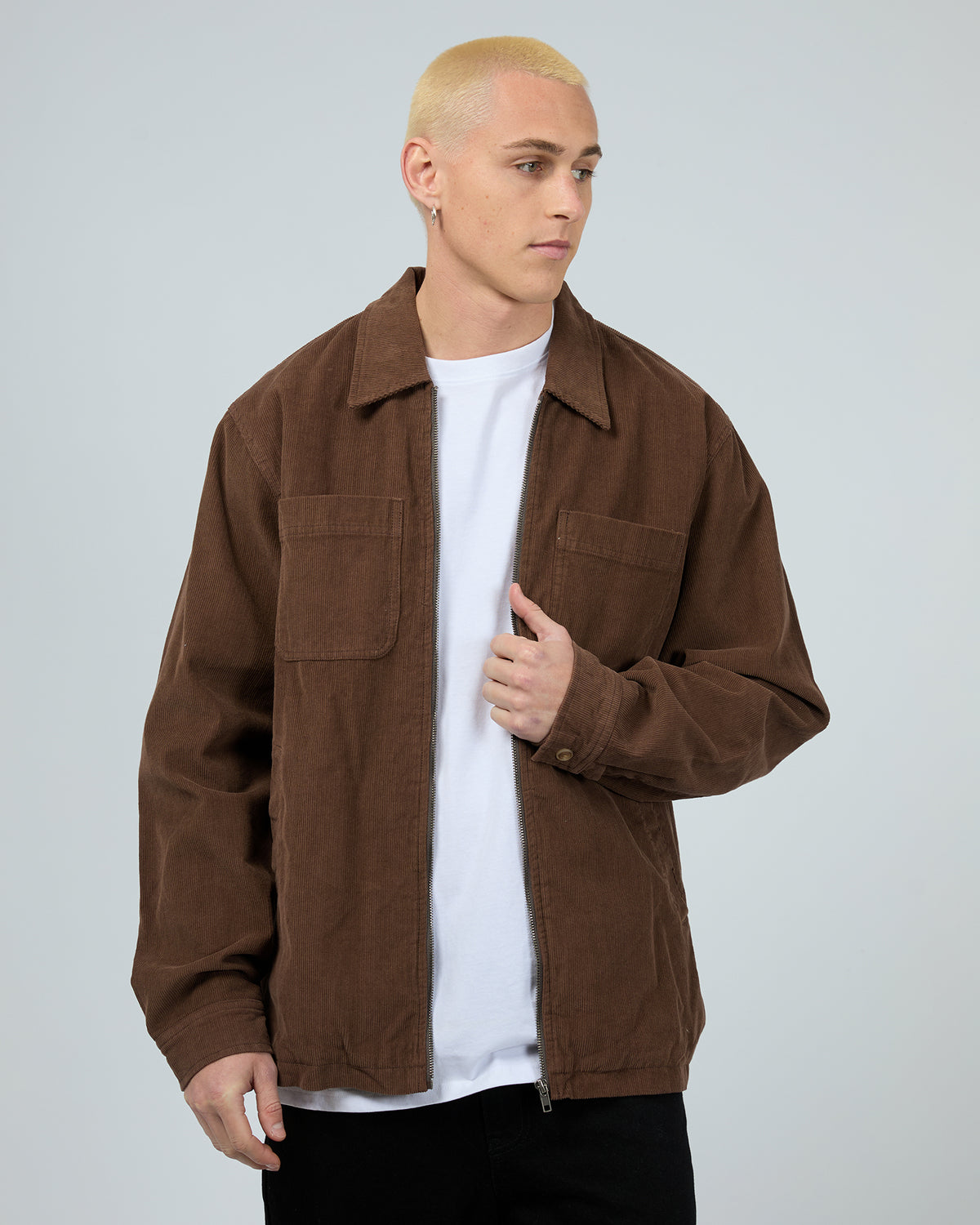 Baby Cord Zip Thru Jacket Chocolate