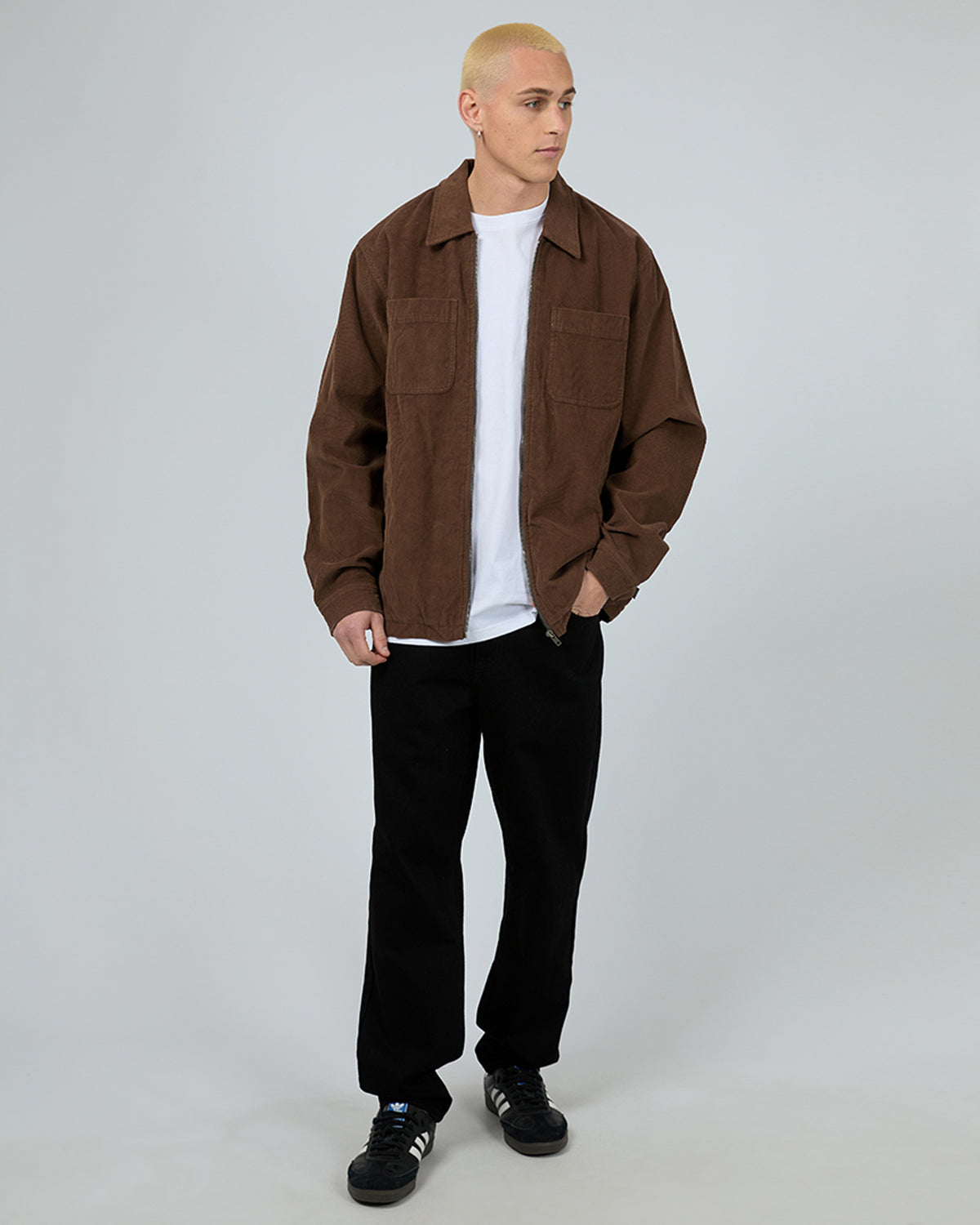 Baby Cord Zip Thru Jacket Chocolate