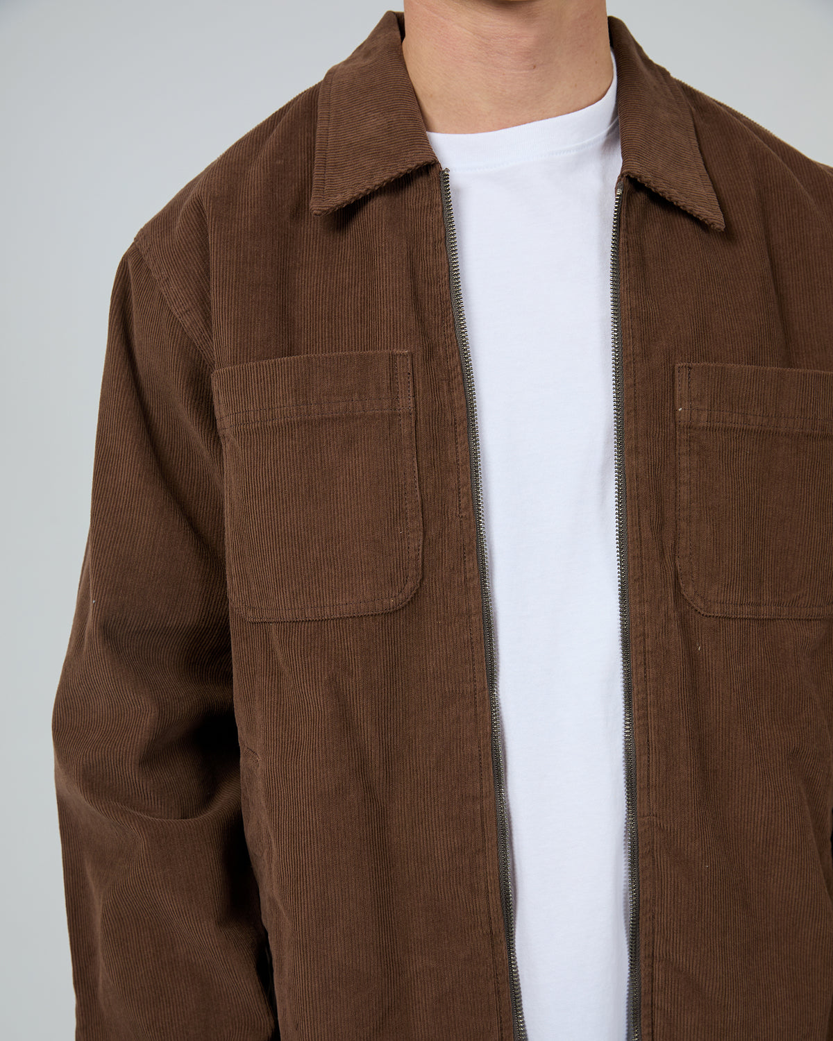 Baby Cord Zip Thru Jacket Chocolate