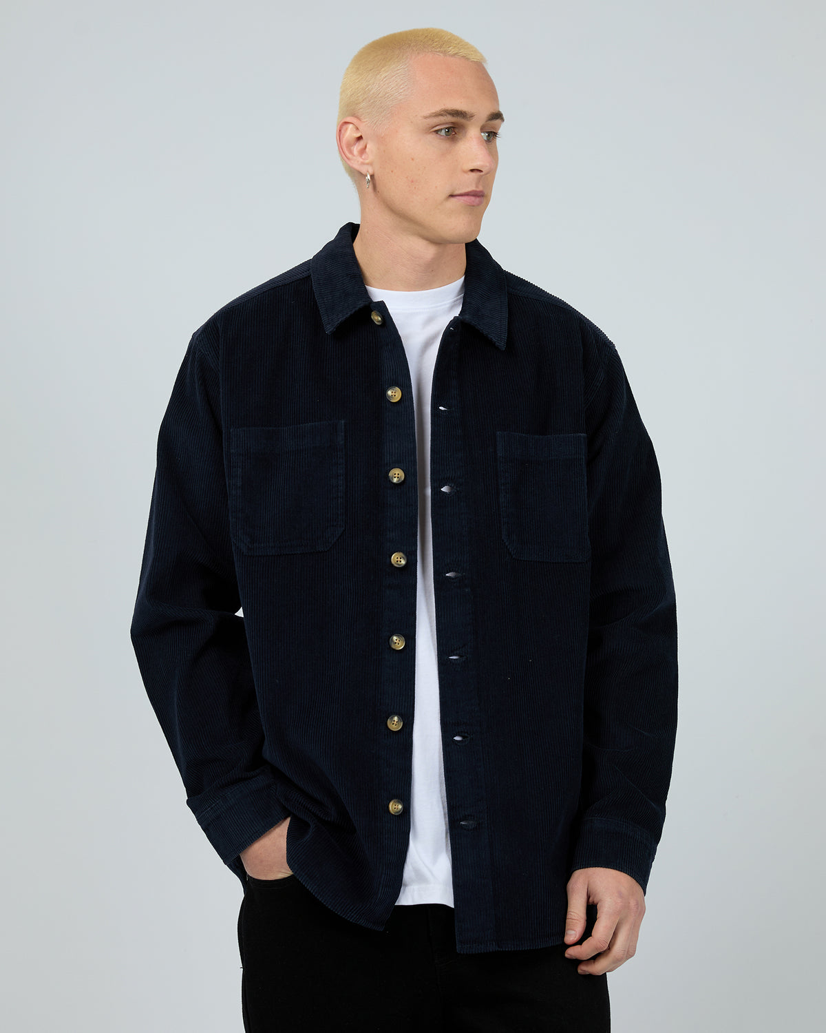 Cord Over Shirt Navy