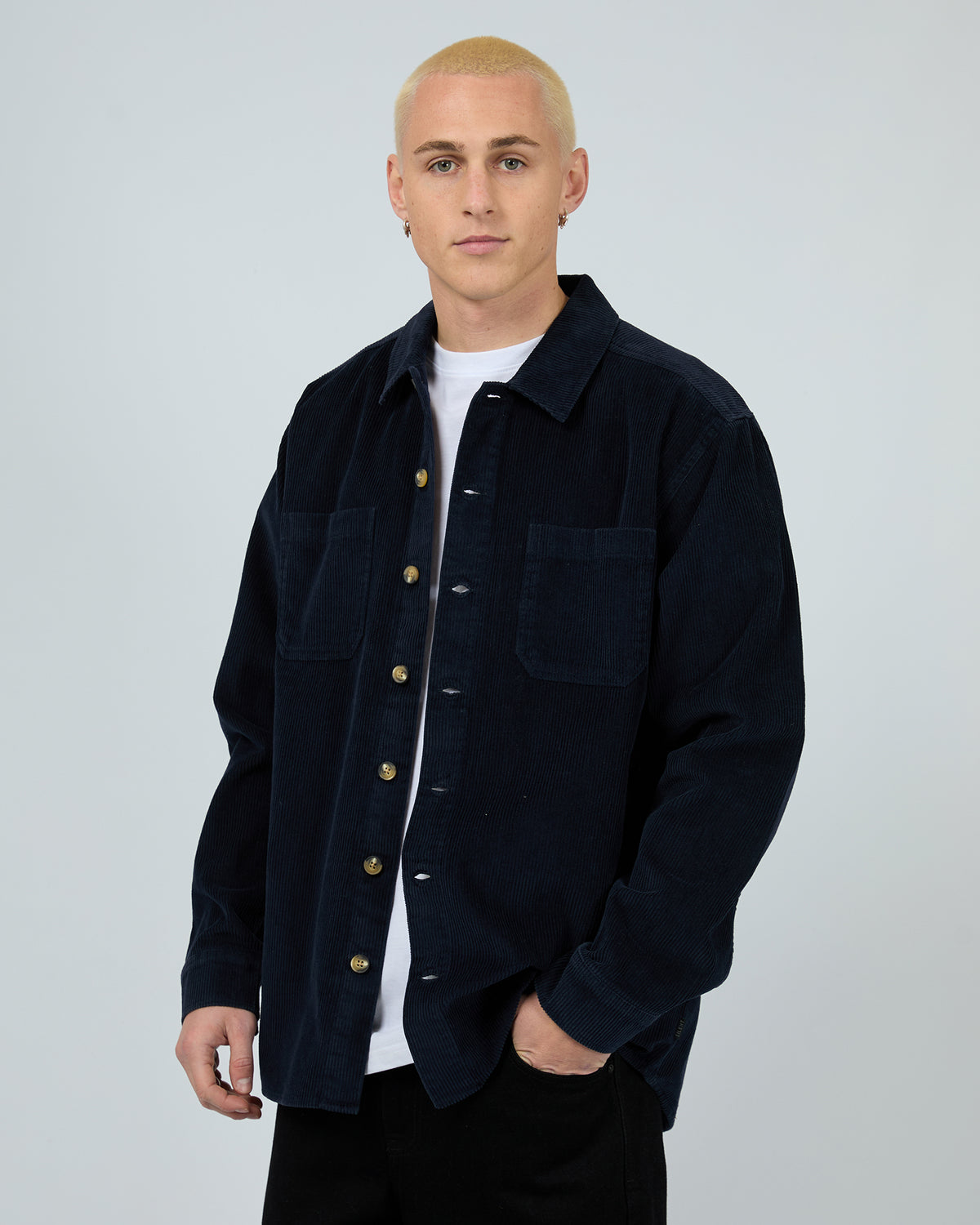 Cord Over Shirt Navy