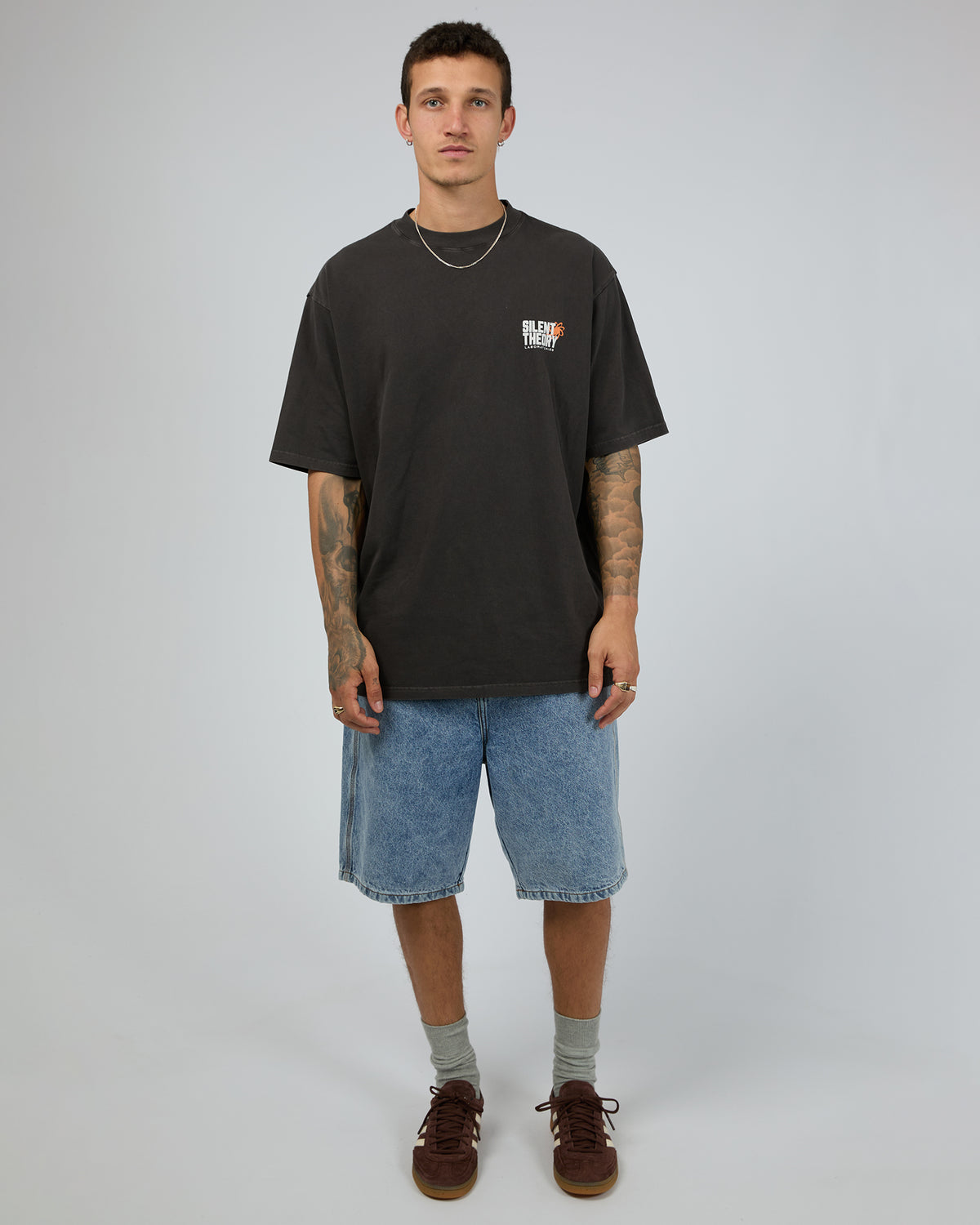 Overlay Tee Charcoal