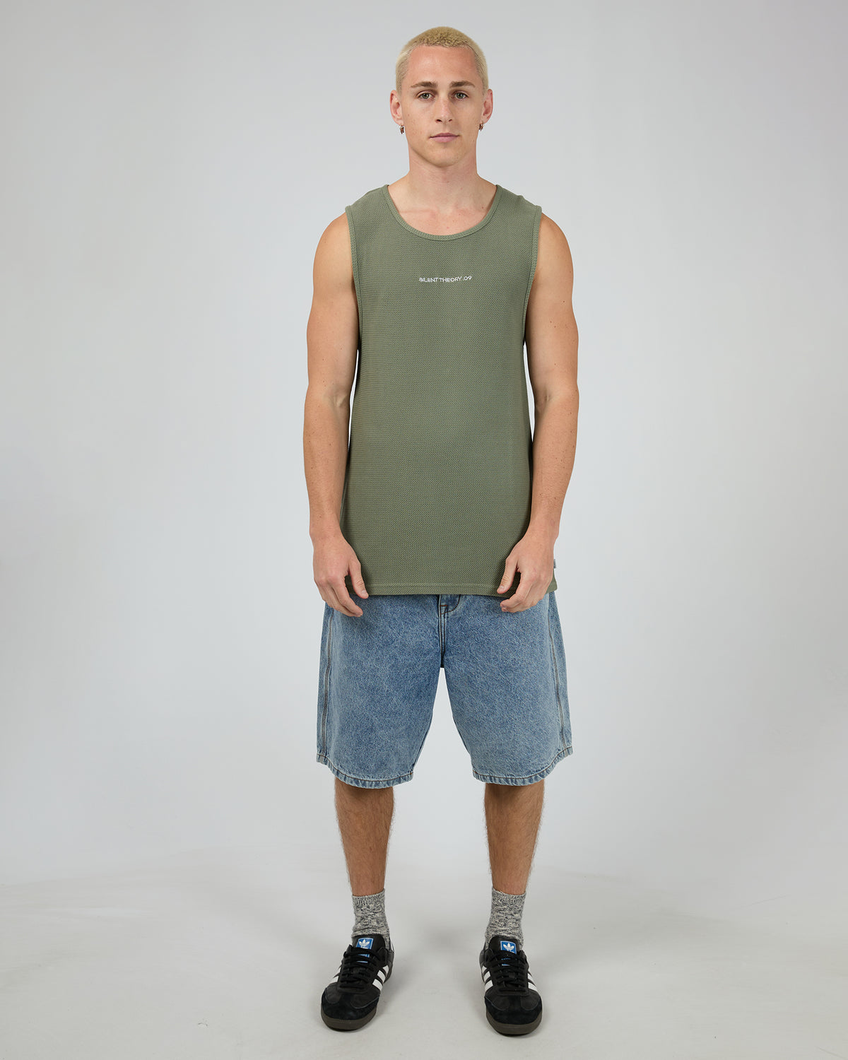 Lucas Textured Singlet Khaki
