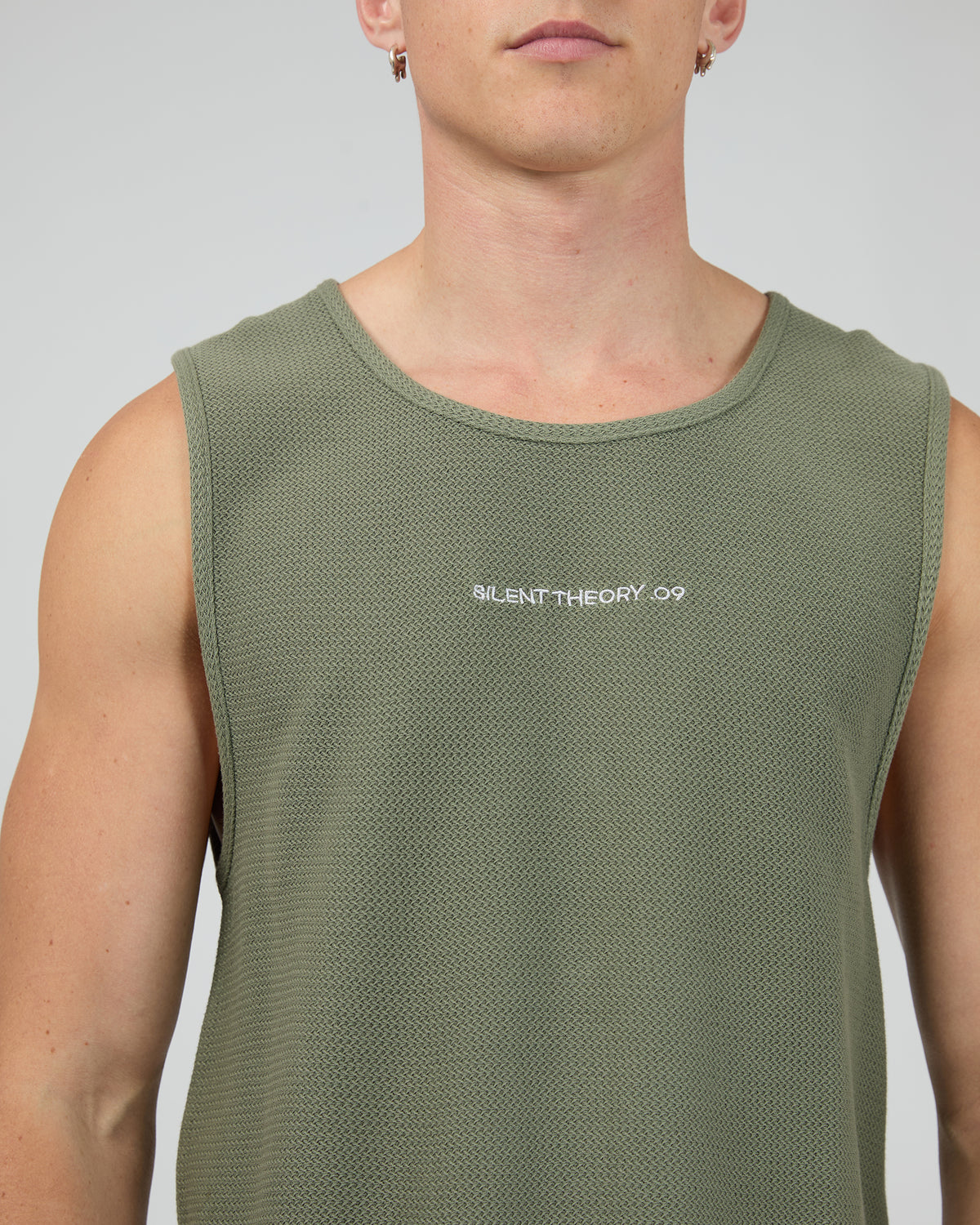 Lucas Textured Singlet Khaki