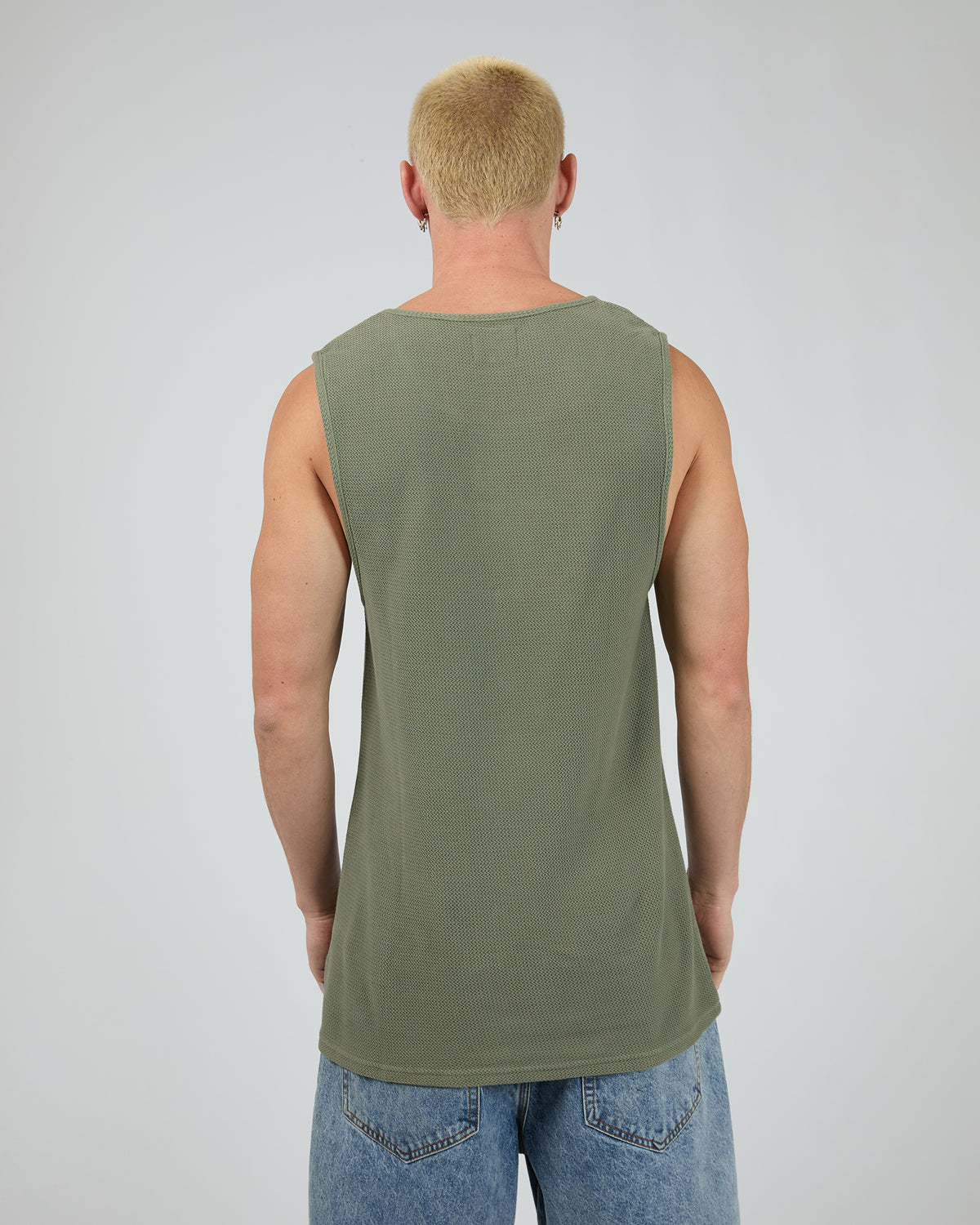 Lucas Textured Singlet Khaki