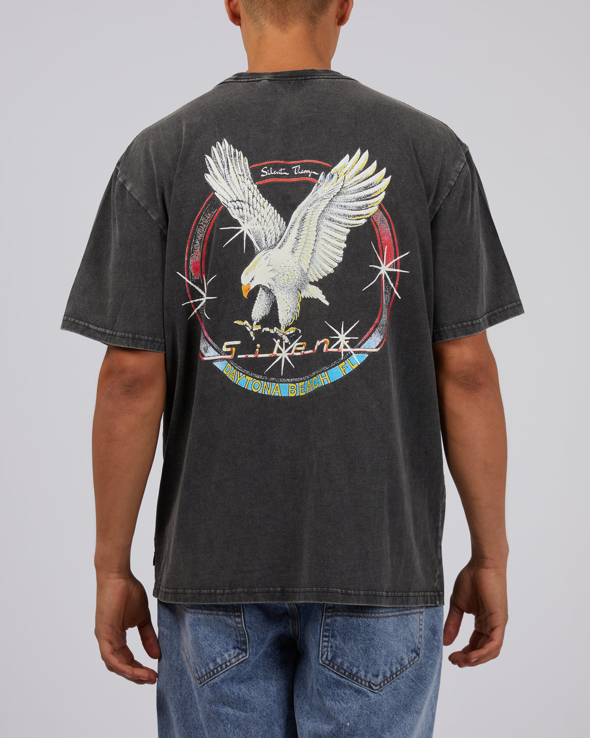 Majestic Eagle Tee Washed Black