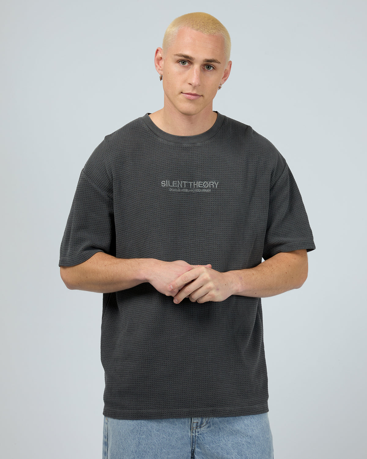 Sessions Waffle Tee Charcoal