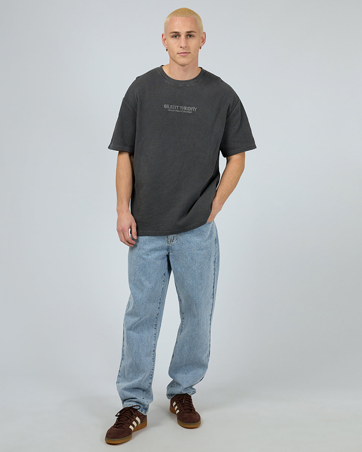 Sessions Waffle Tee Charcoal