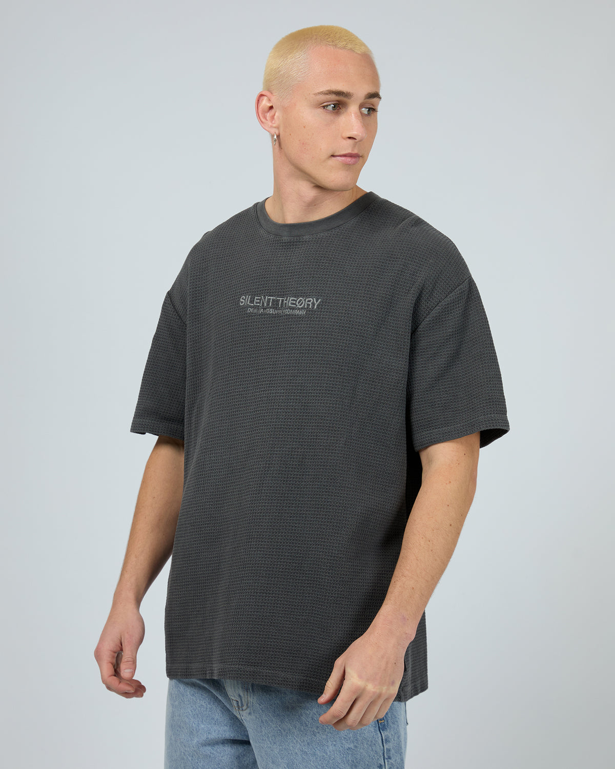 Sessions Waffle Tee Charcoal