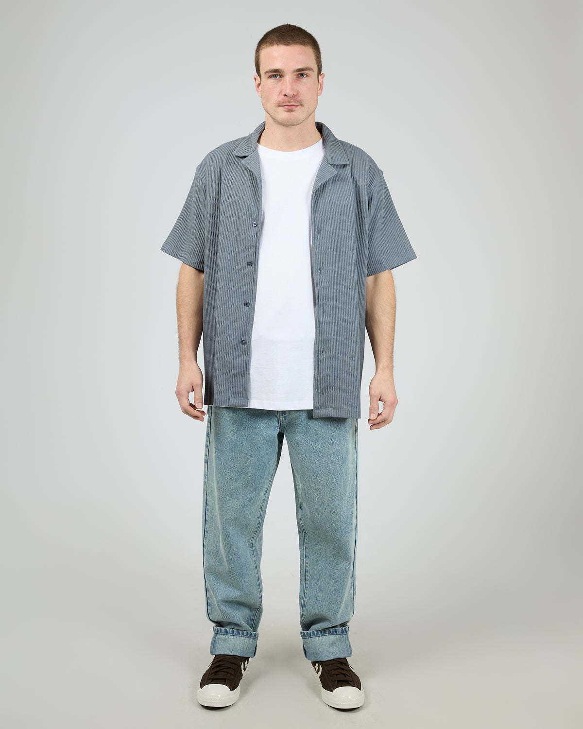 Session Waffle Shirt Steel
