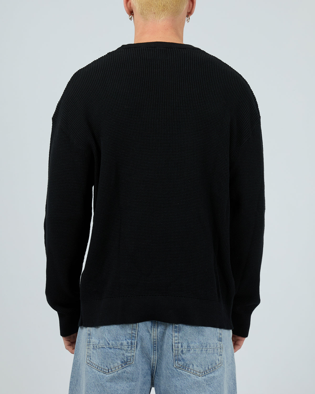 Waffle Knit Black