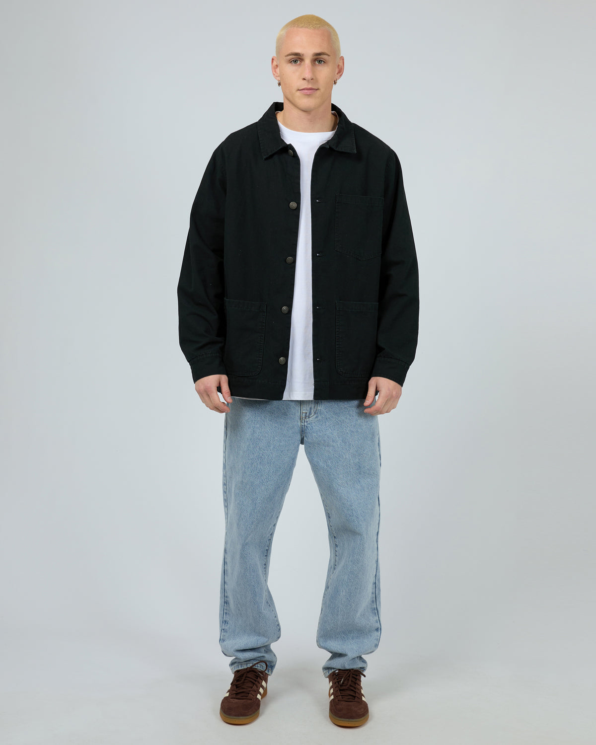Worker Jacket Washed Black
