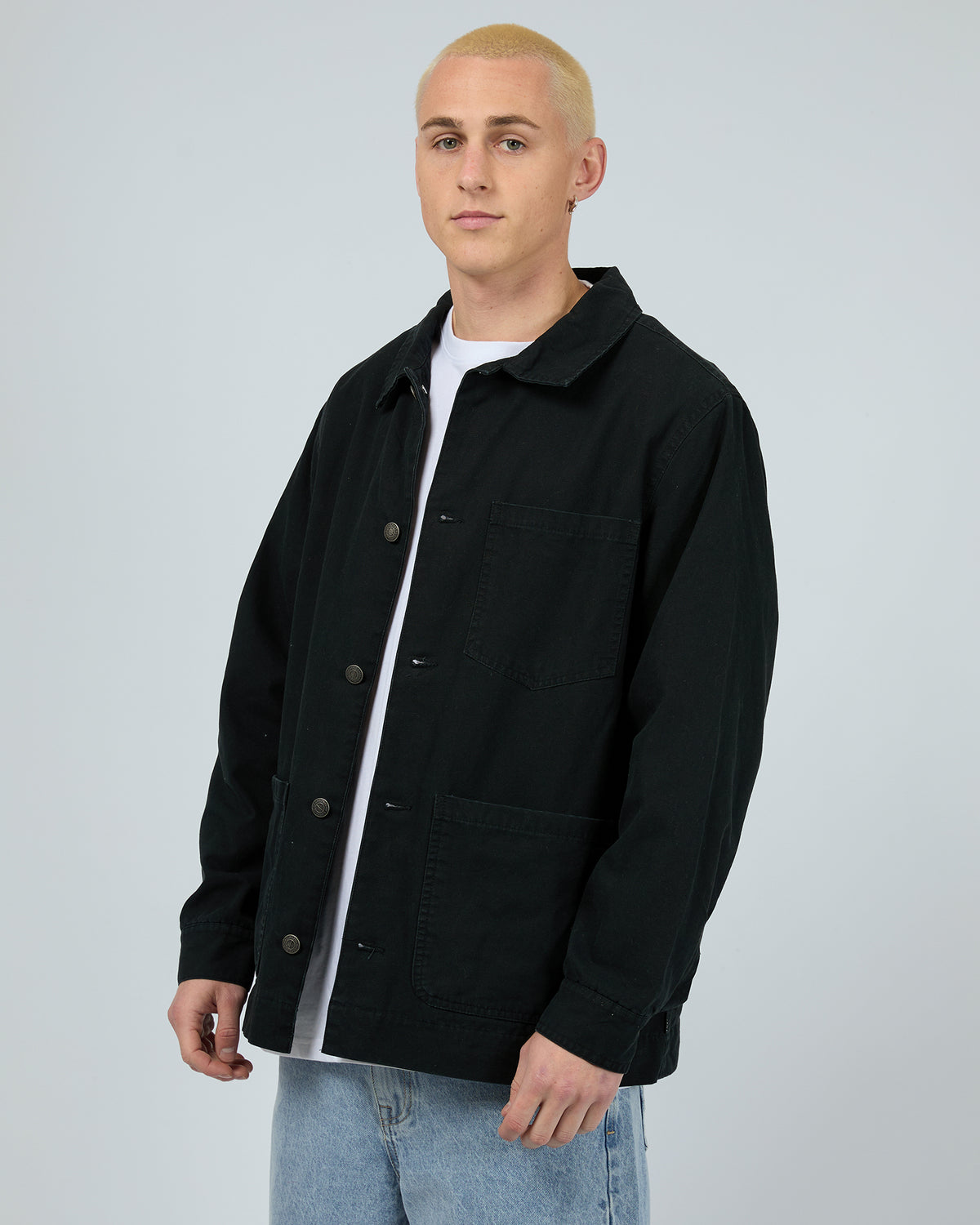 Worker Jacket Washed Black