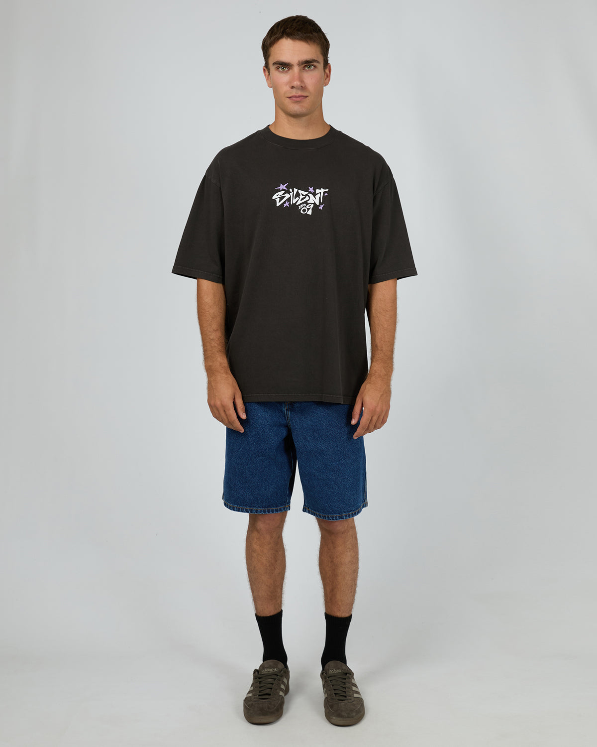 Influence Box Tee Charcoal