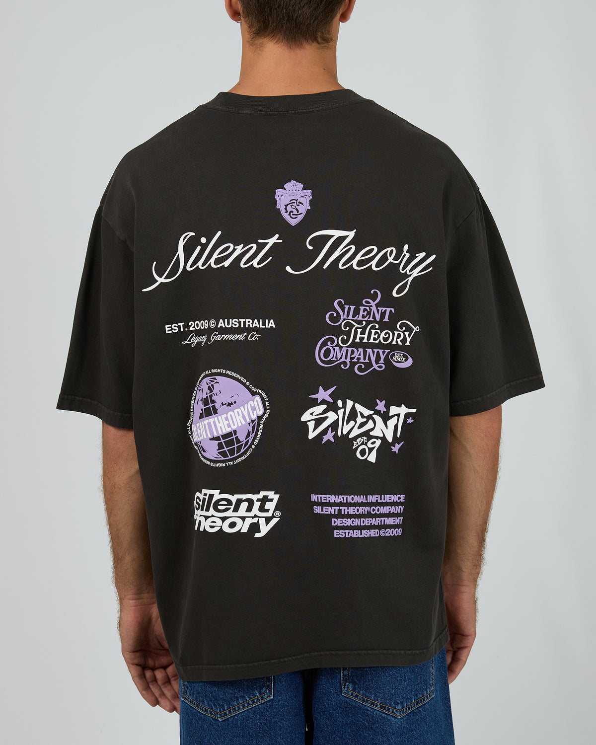 Influence Box Tee Charcoal