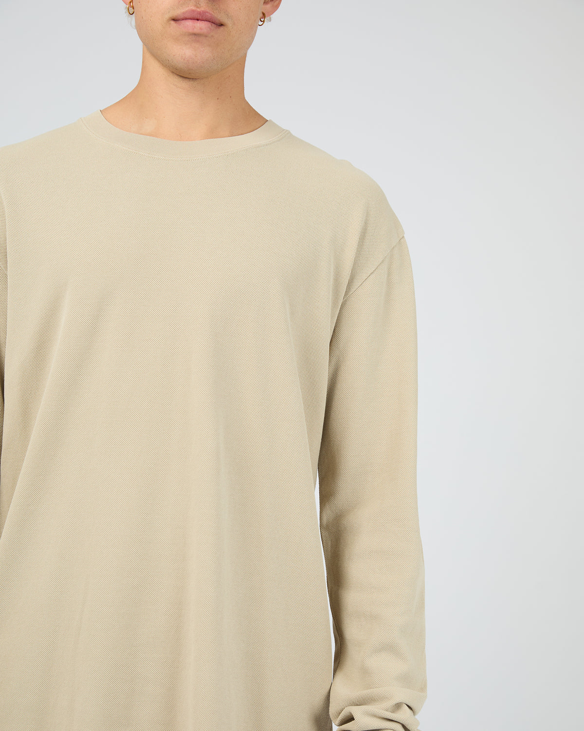 Pique Long Sleeve Tee Herb