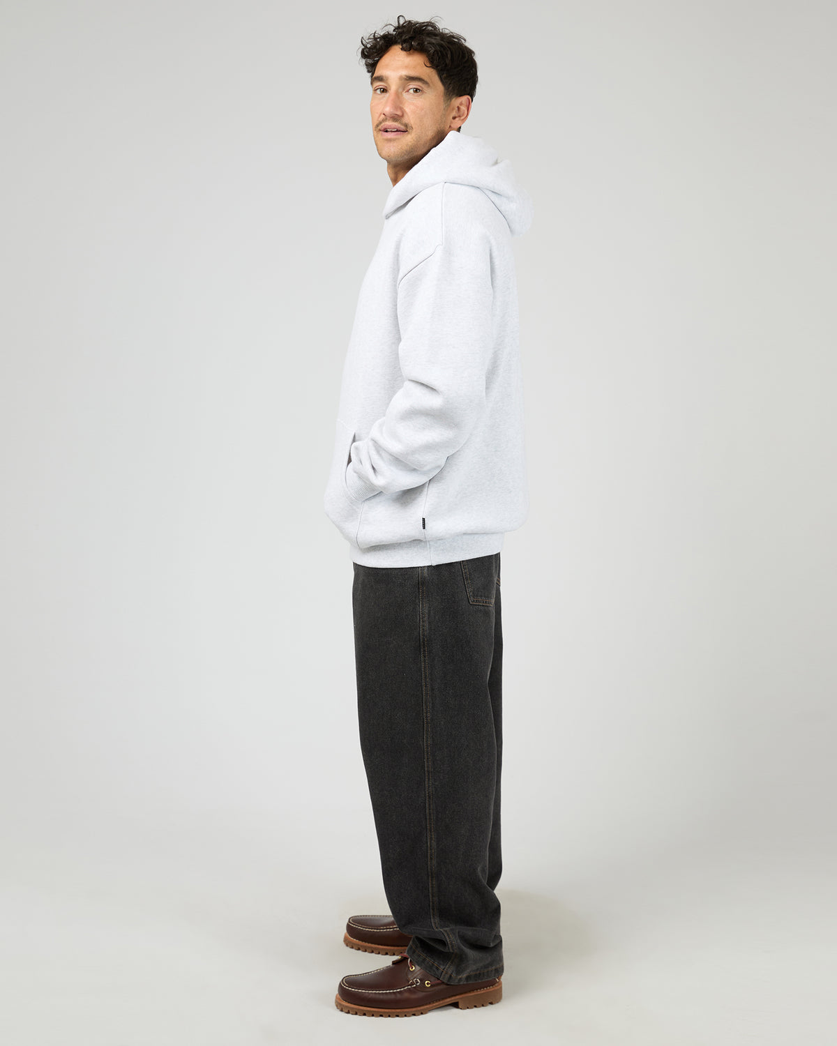 Box Hoodie Grey Marle
