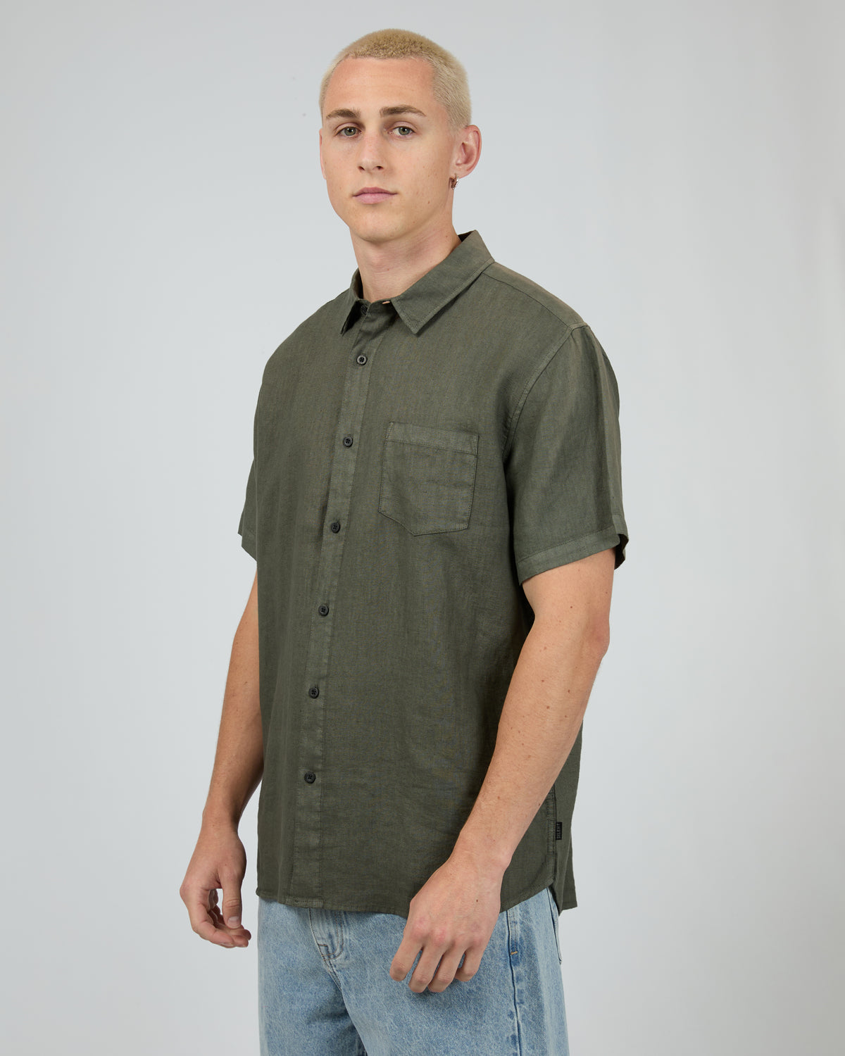 Linen Short Sleeve Shirt II Khaki