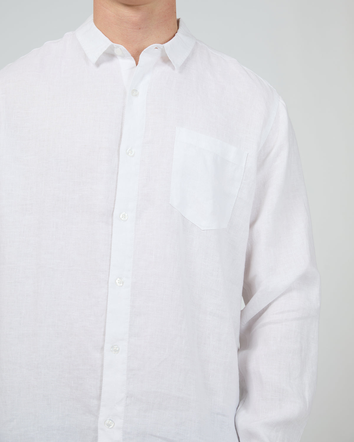 Linen Long Sleeve Shirt II White