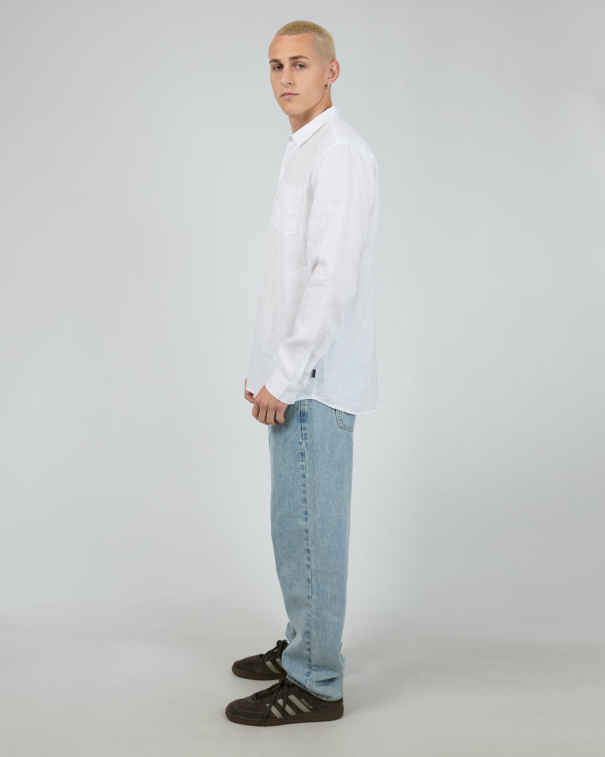 Linen Long Sleeve Shirt II White