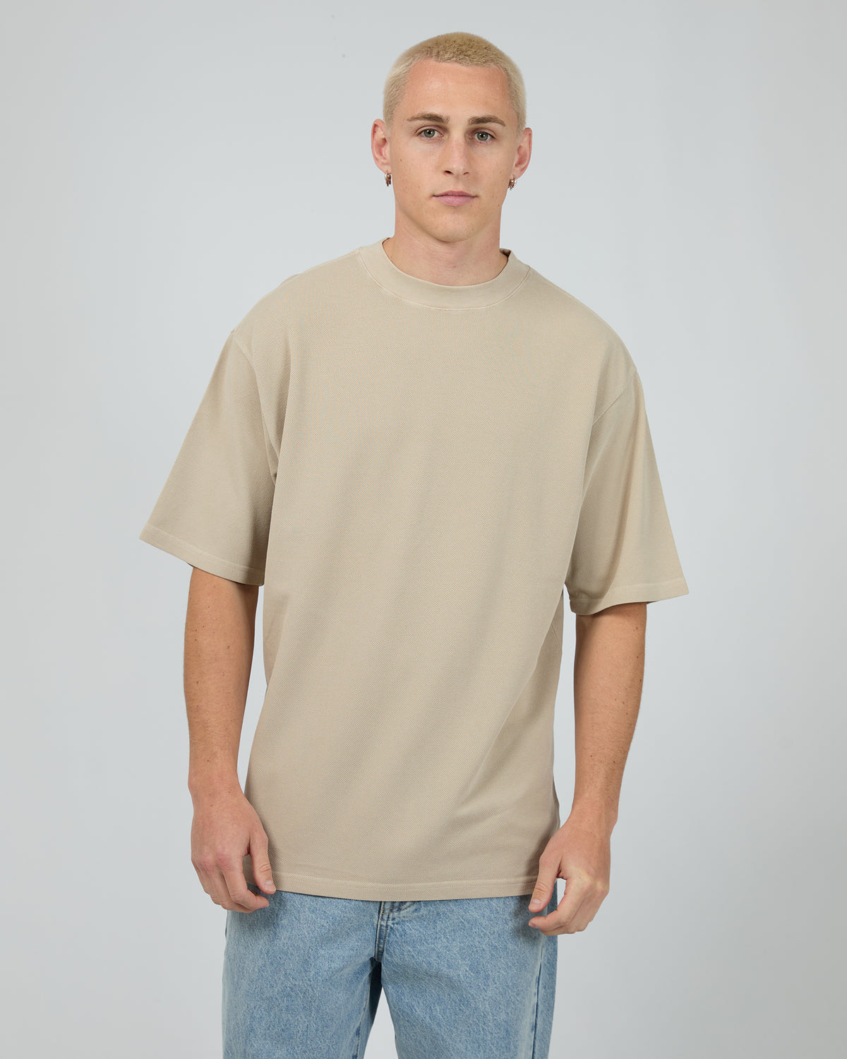 Pique Box Tee Tan
