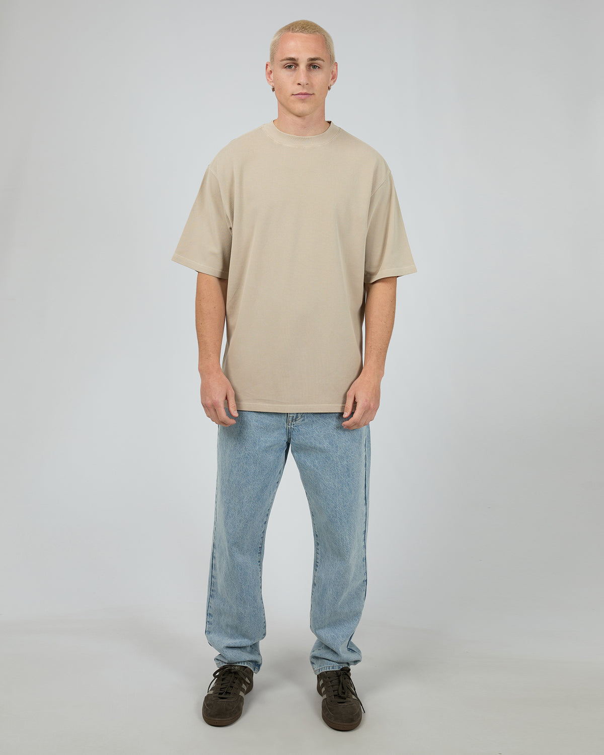 Pique Box Tee Tan