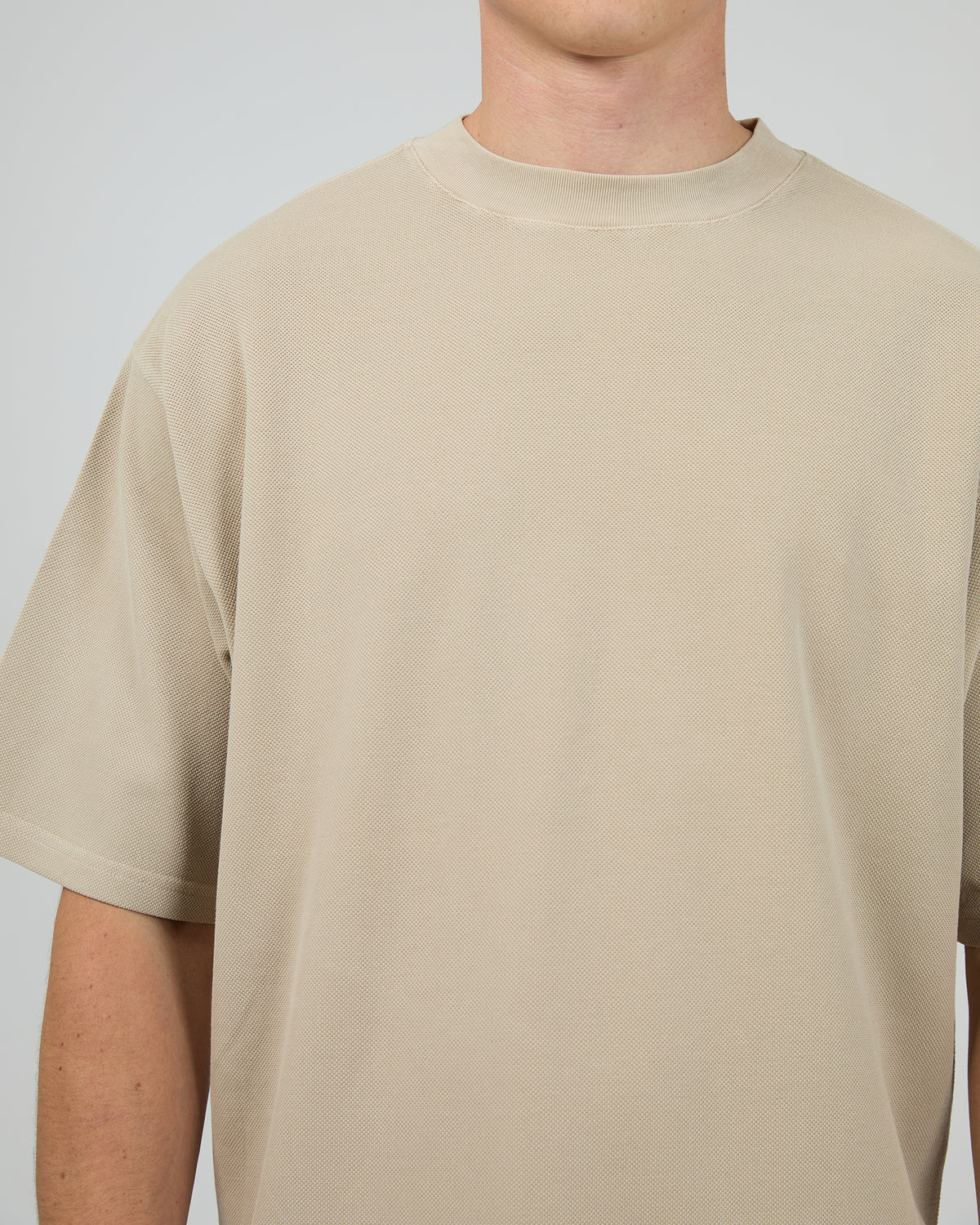 Pique Box Tee Tan