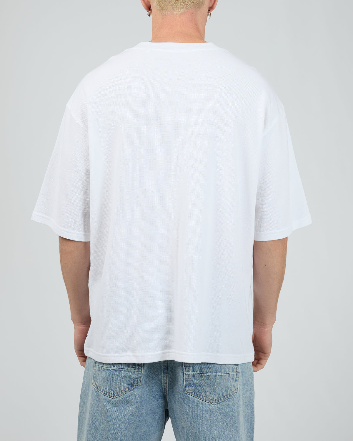 Pique Box Tee White