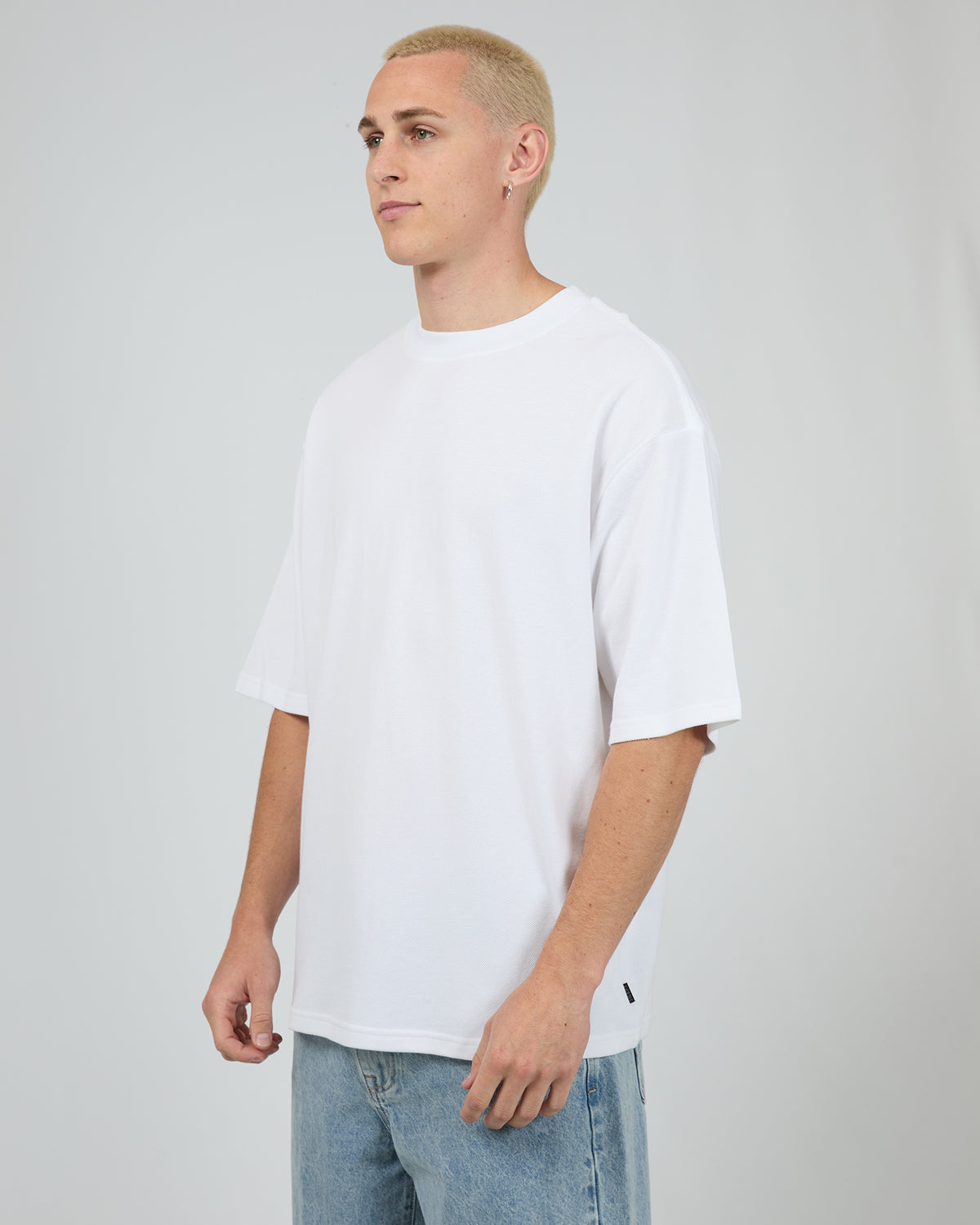 Pique Box Tee White