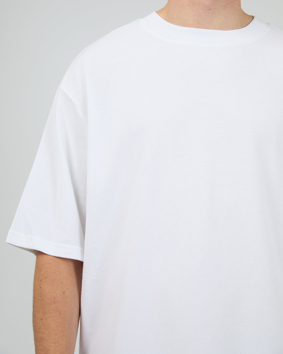 Pique Box Tee White