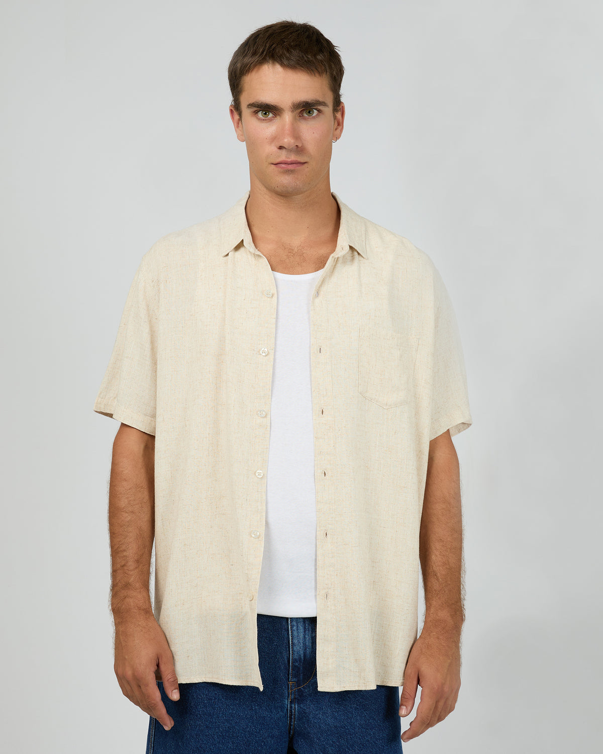 Textured Linen Shirt Natural