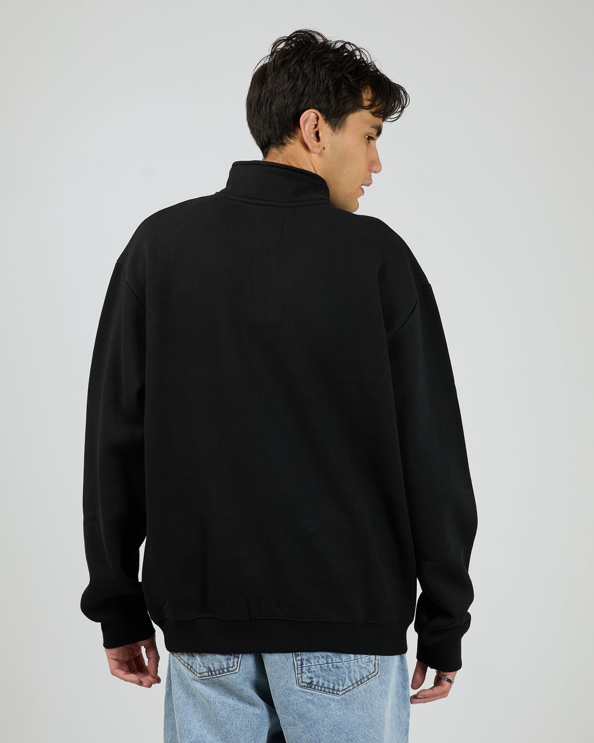 Quarter Zip Jumper Black