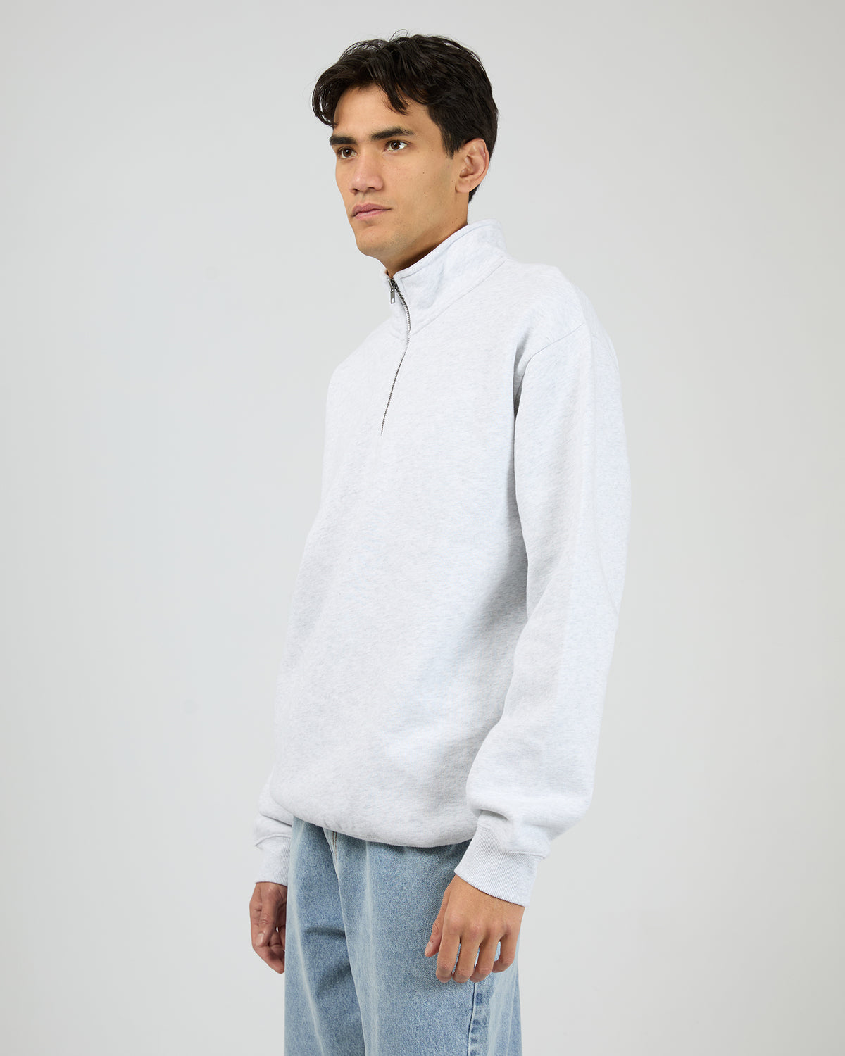 Quarter Zip Jumper Grey Marle