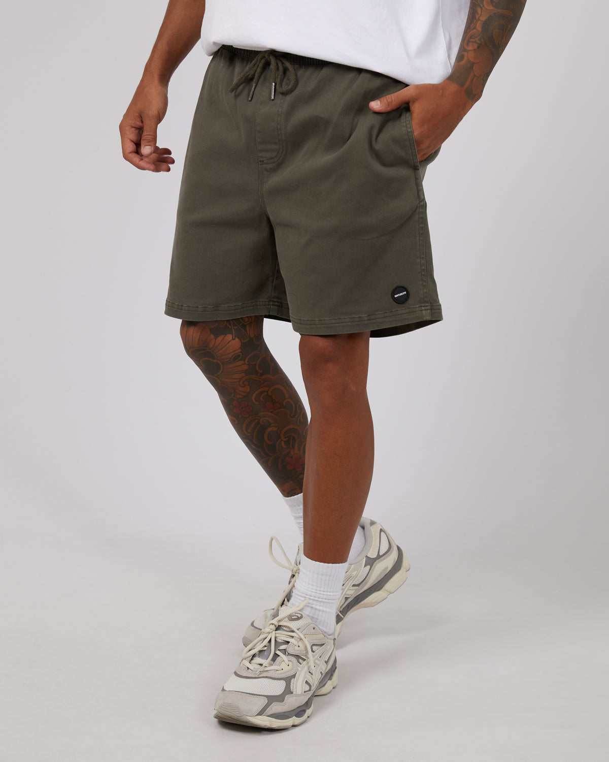 17&quot; Twill Jogger Khaki