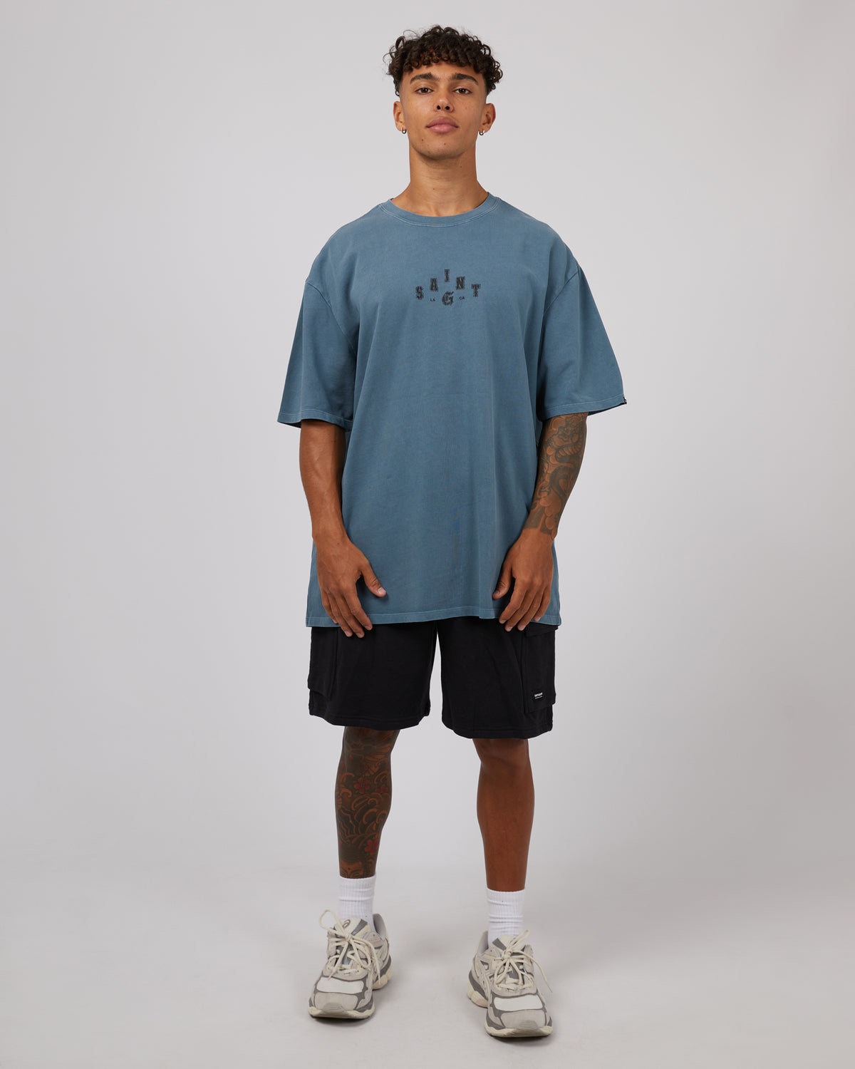 Home Game Tee Washed Blue