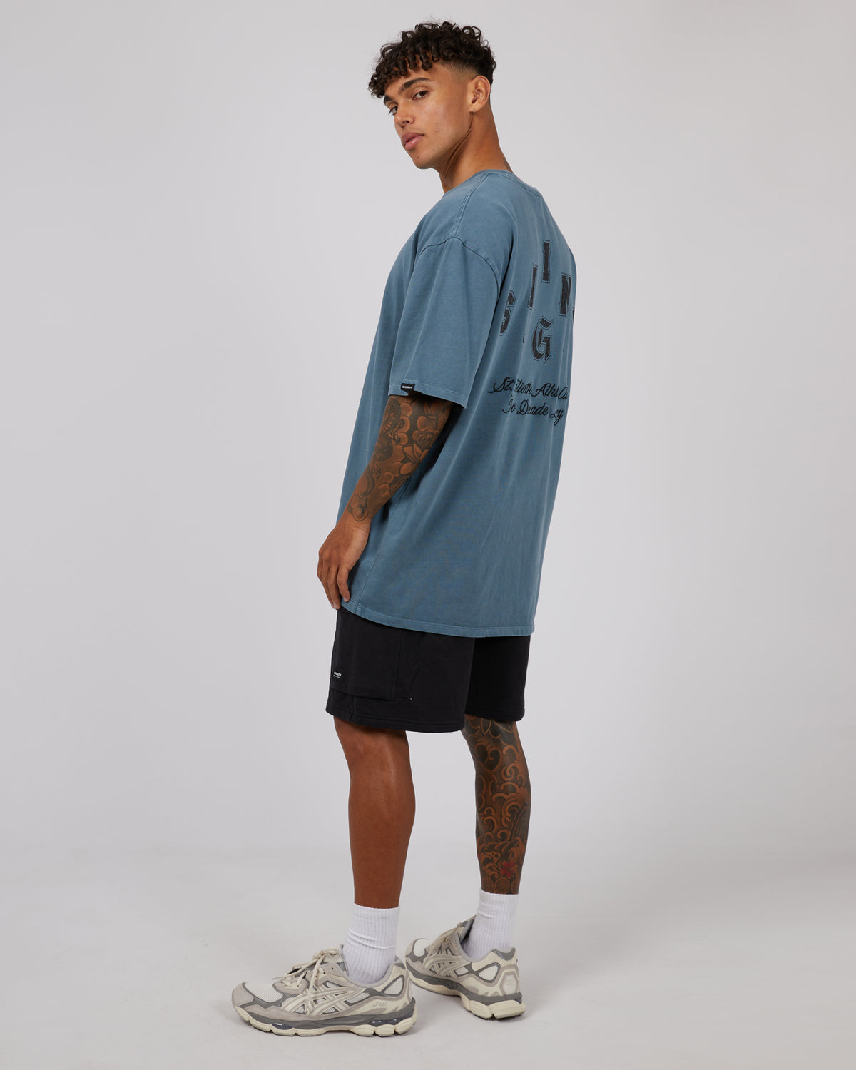 Home Game Tee Washed Blue