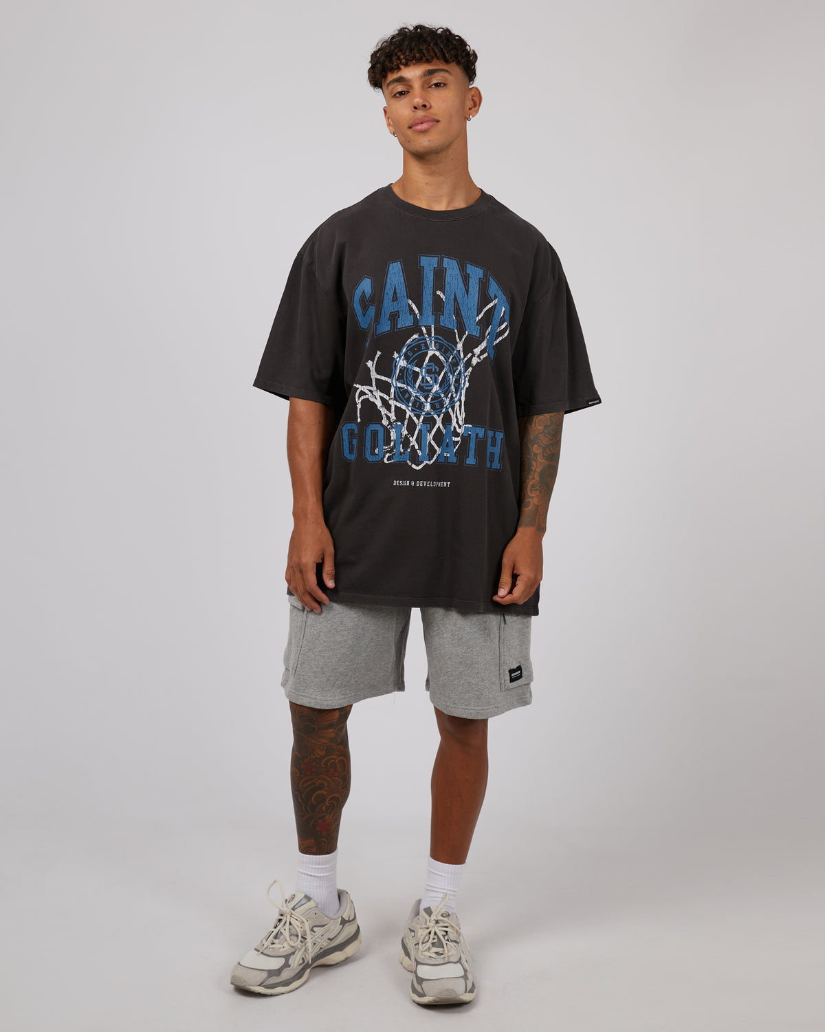 Net Tee Washed Black