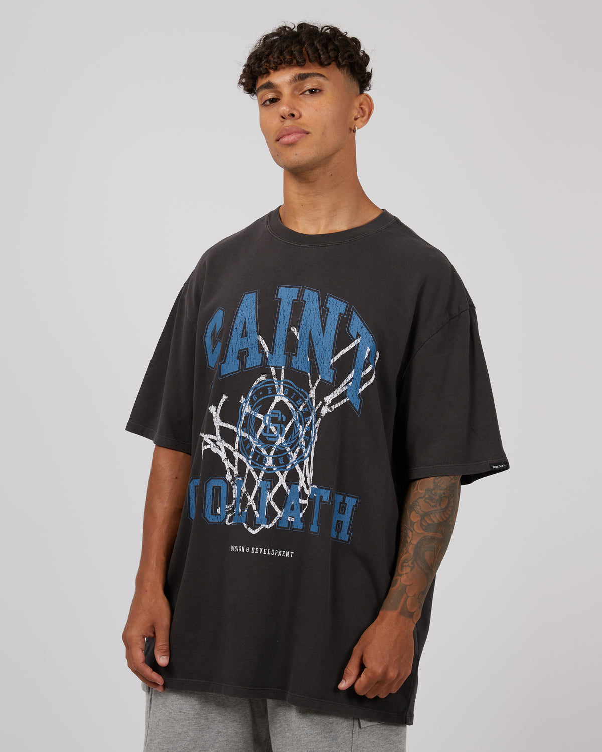 Net Tee Washed Black