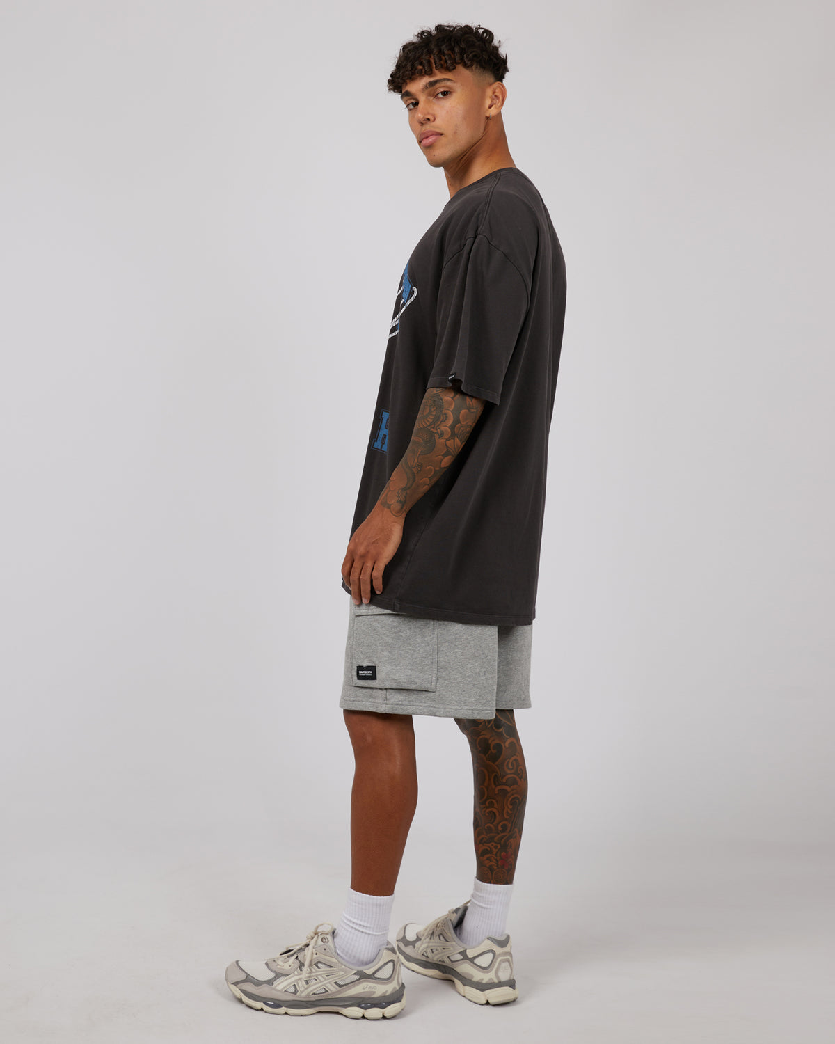 Net Tee Washed Black