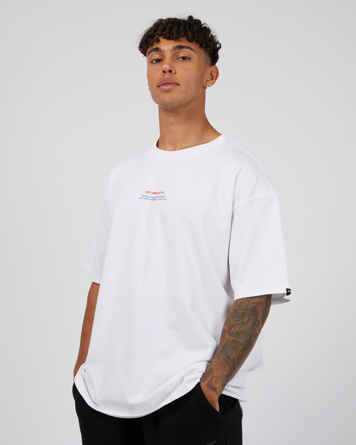 Logo Stack Tee White