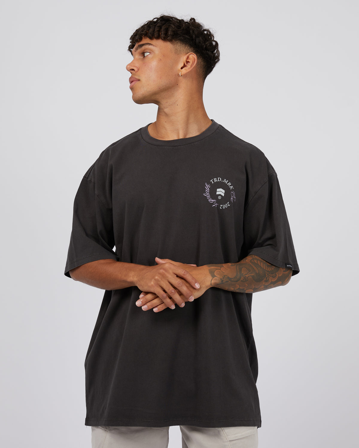 Spiral Tee Washed Black