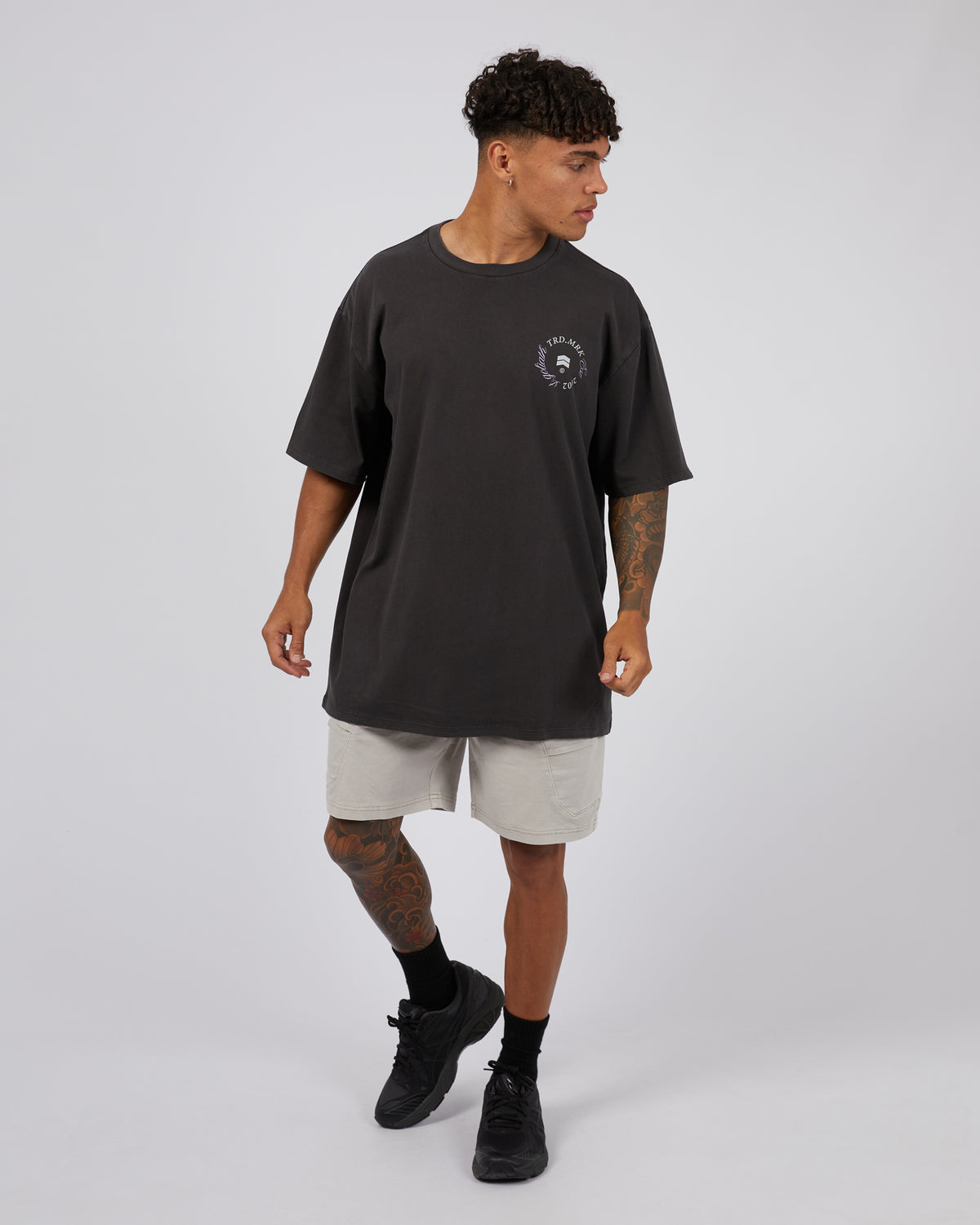 Spiral Tee Washed Black