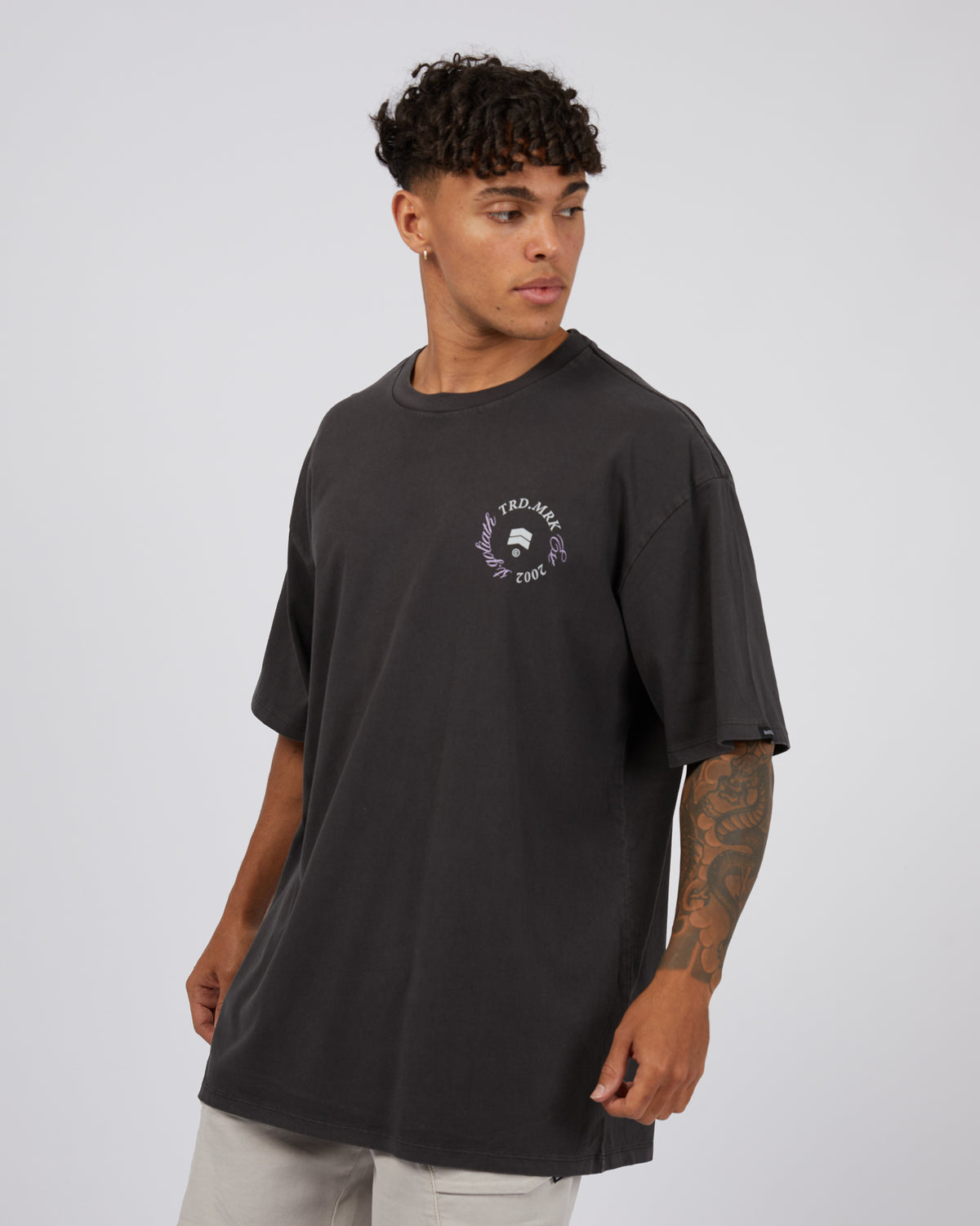 Spiral Tee Washed Black