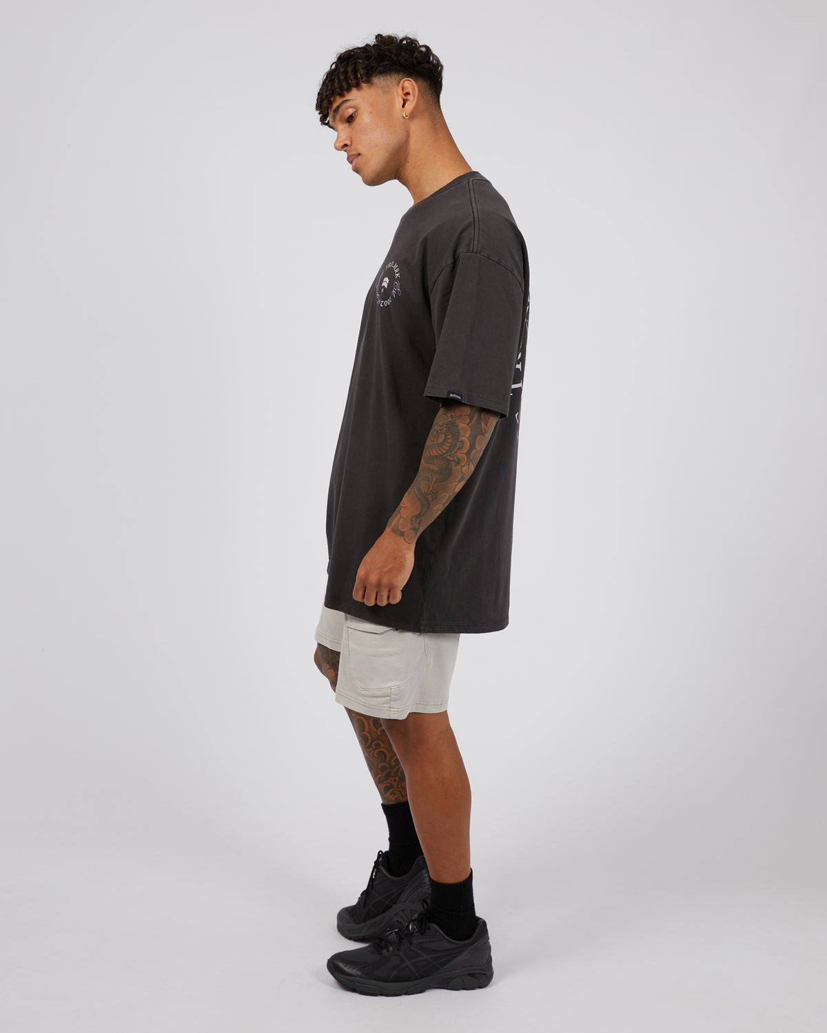 Spiral Tee Washed Black