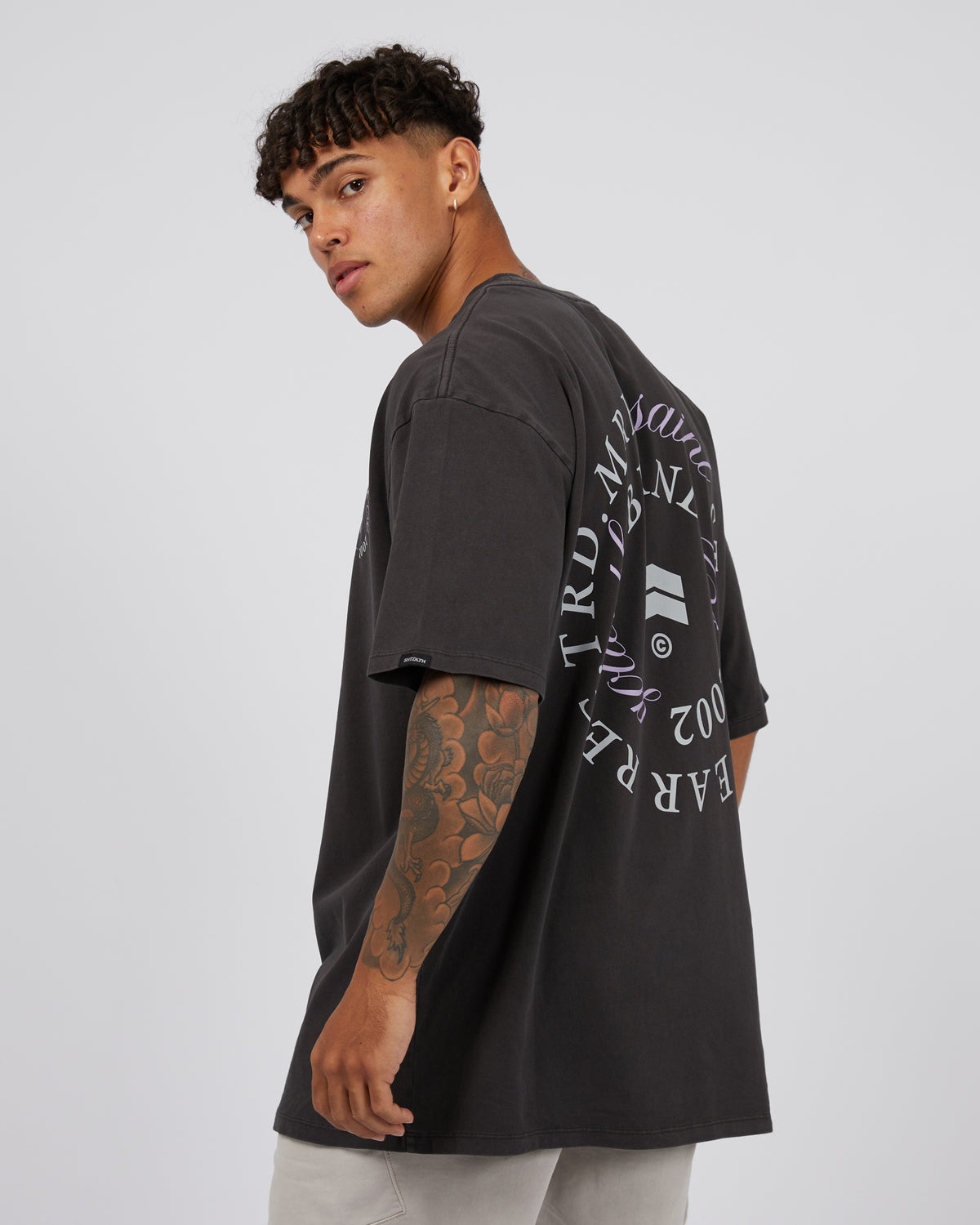 Spiral Tee Washed Black