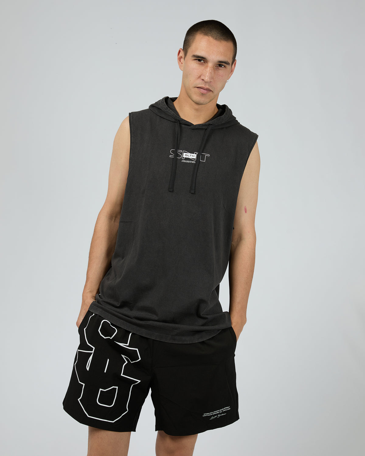 Ever Hooded Muscle Washed Black