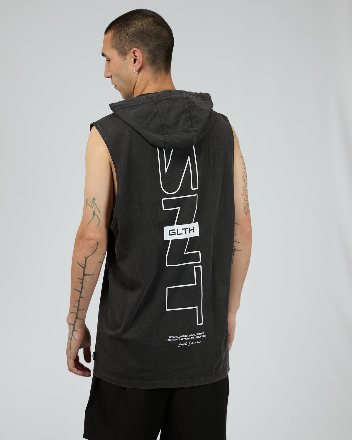 Ever Hooded Muscle Washed Black
