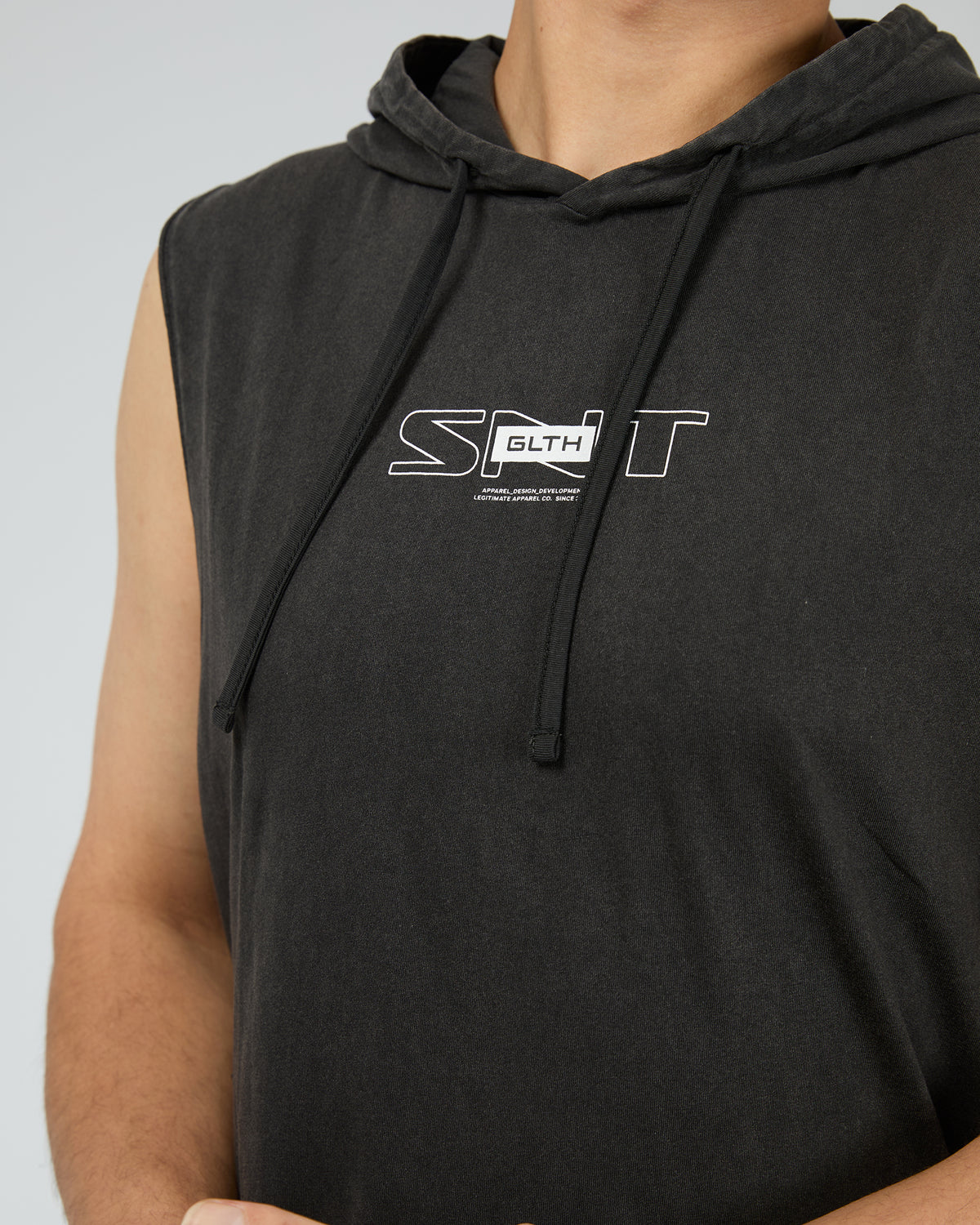 Ever Hooded Muscle Washed Black